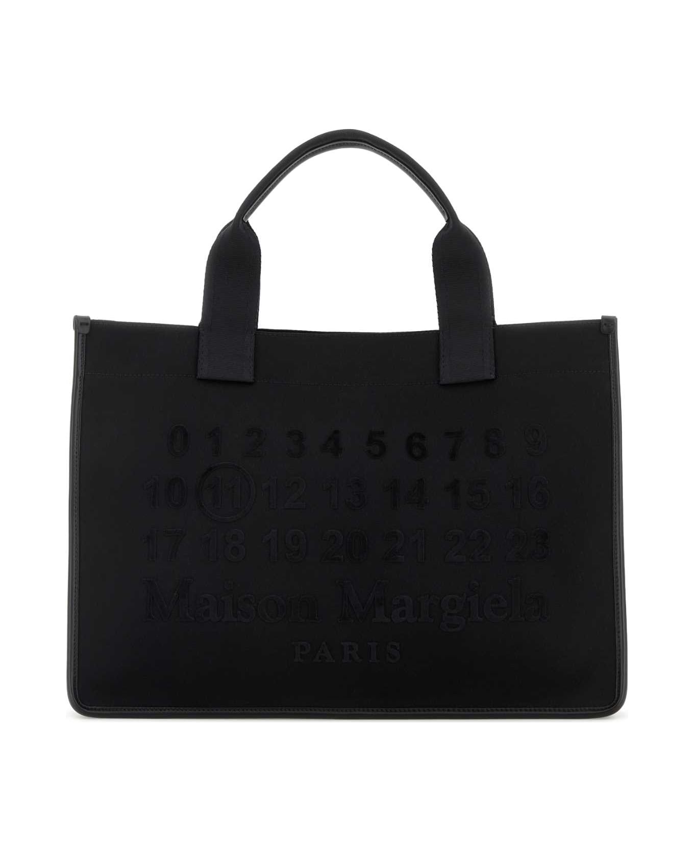 Maison Margiela Black Canvas Shopping Bag - BLACKBLACKBLACK