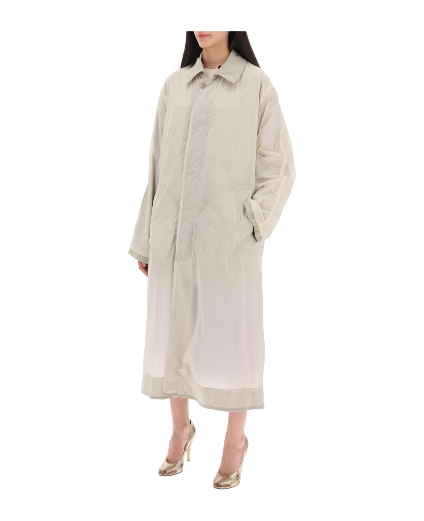 Maison Margiela Reversible Trench Coat With Dã©co - SAND