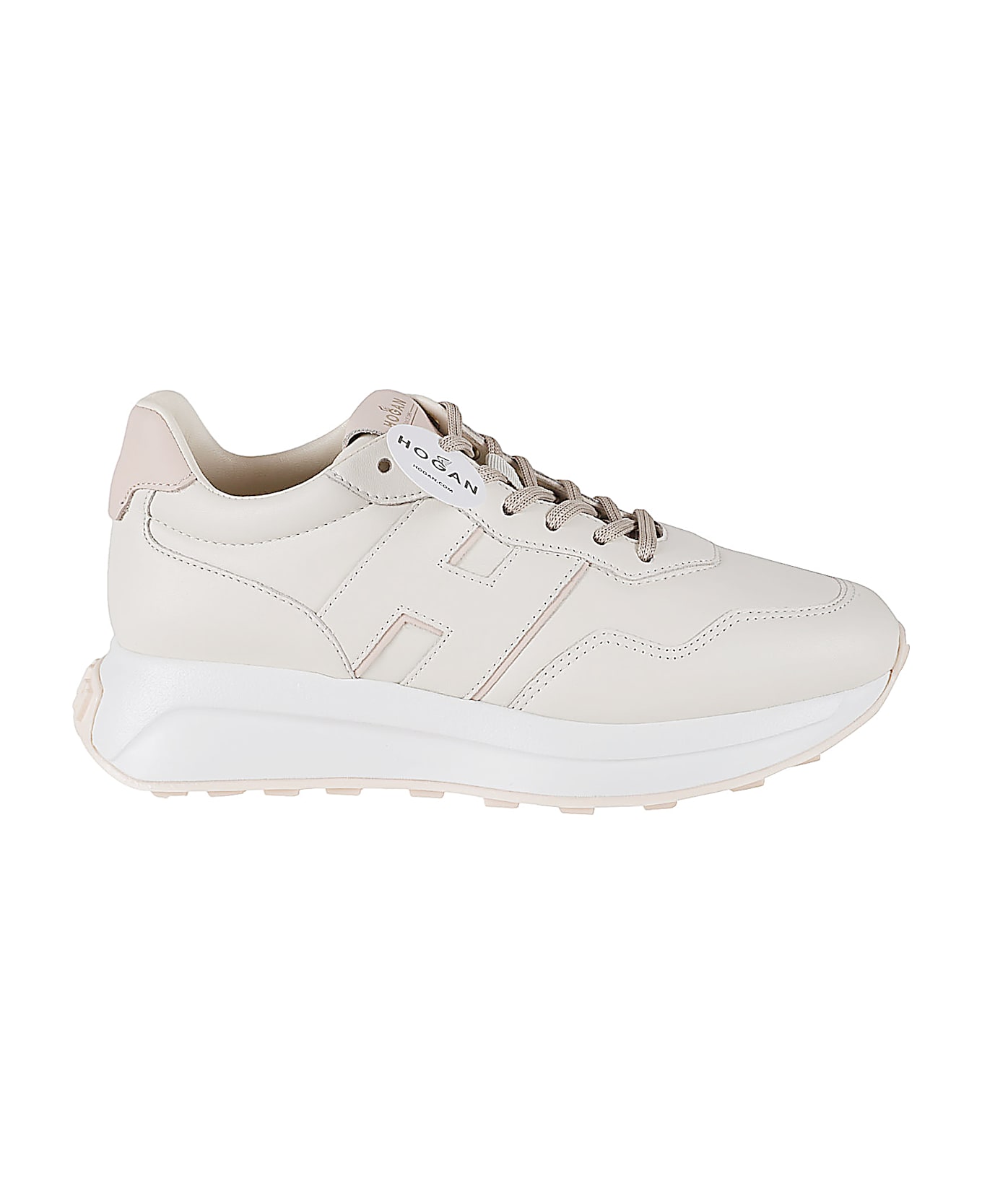 Hogan H641 H Patch Sneakers - Panna