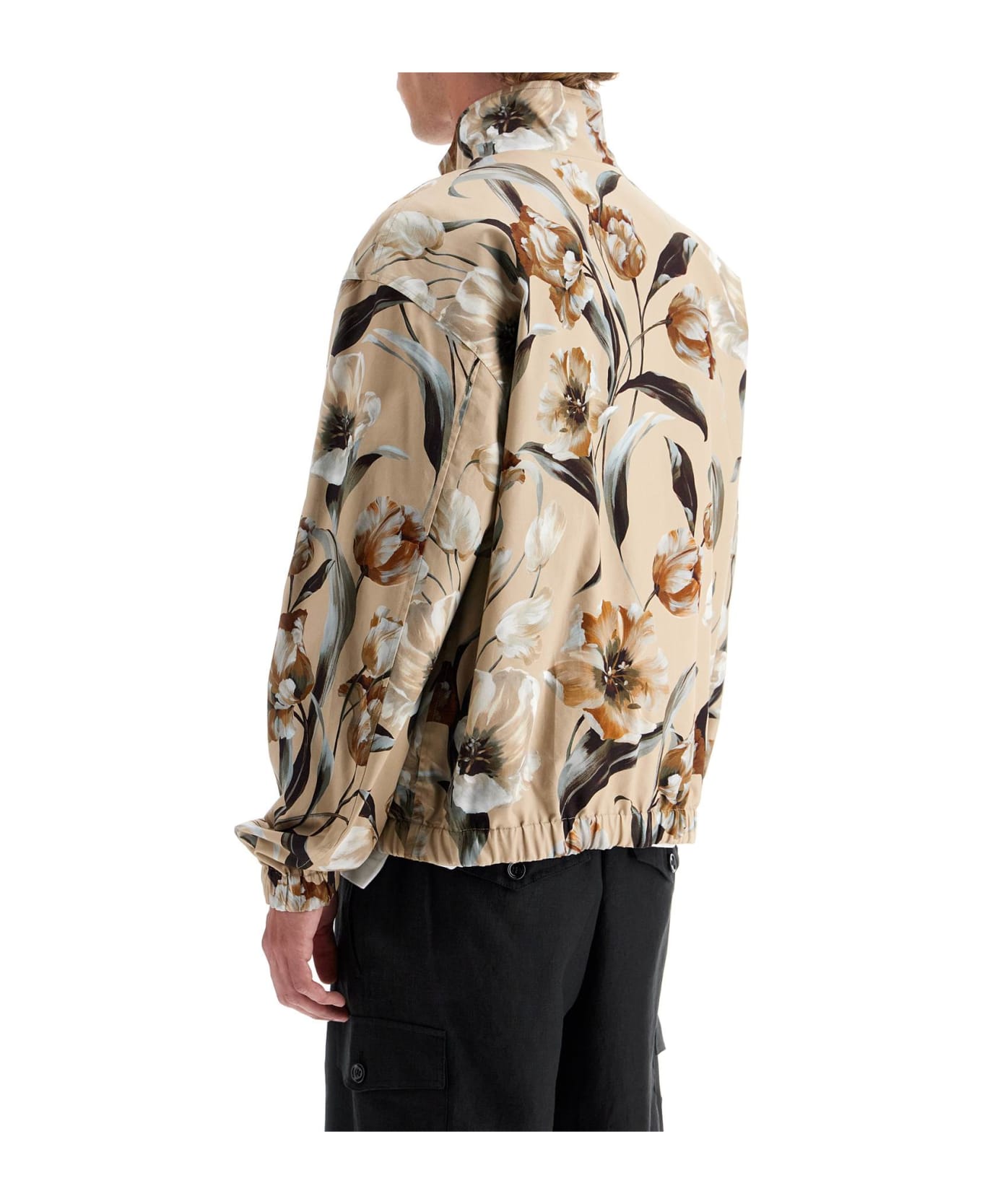 Dolce & Gabbana Reversible Floral Print Jacket - TULIPANI FDO BEIGE (Beige)