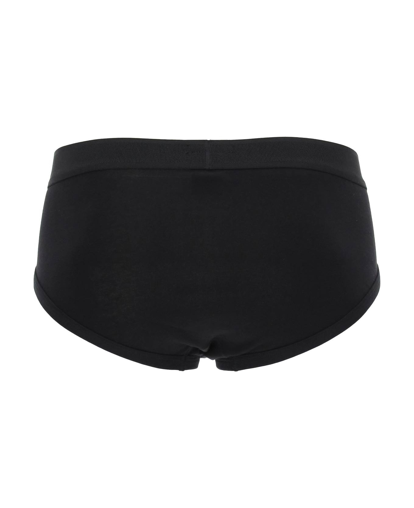 Tom Ford Cotton Briefs With Logo Band - Black