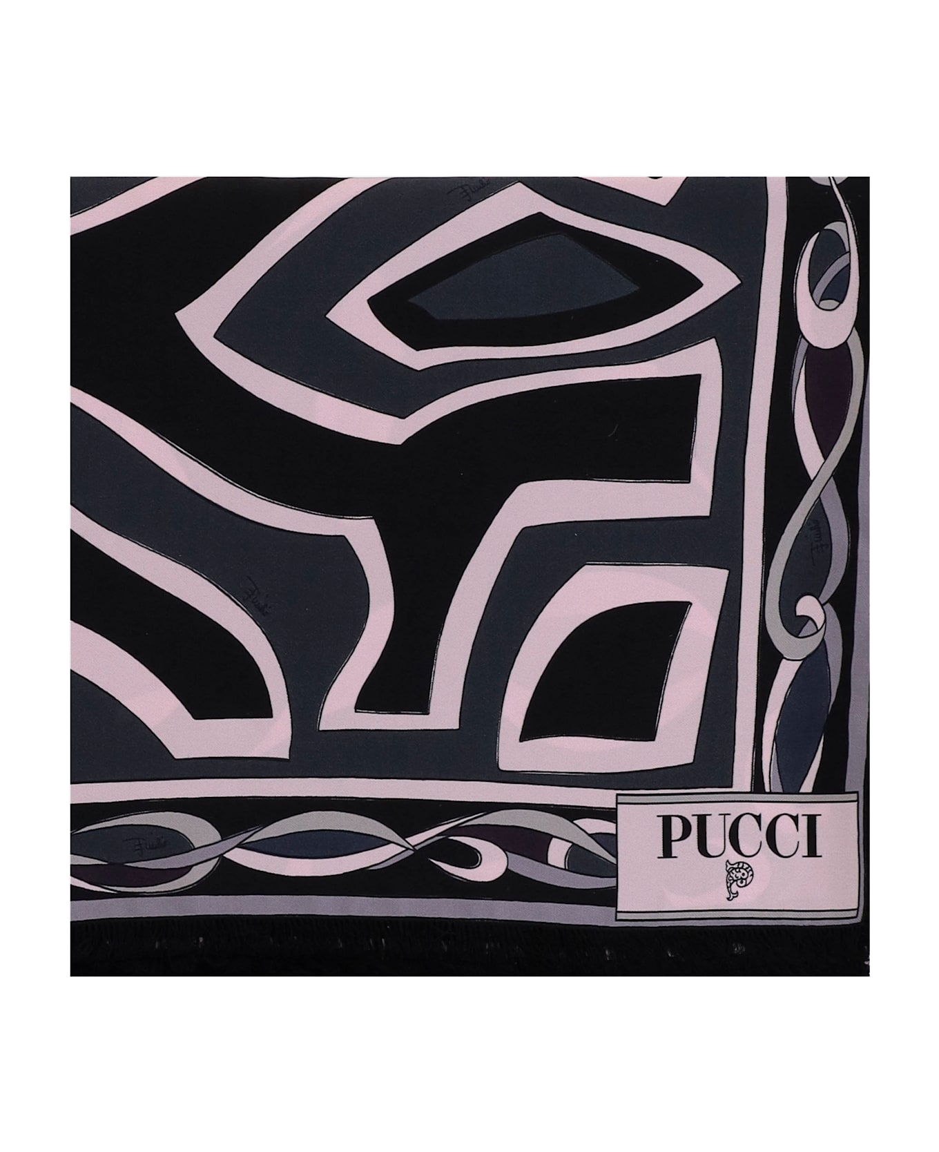 Pucci Silk Scarf With Maze Print - Red