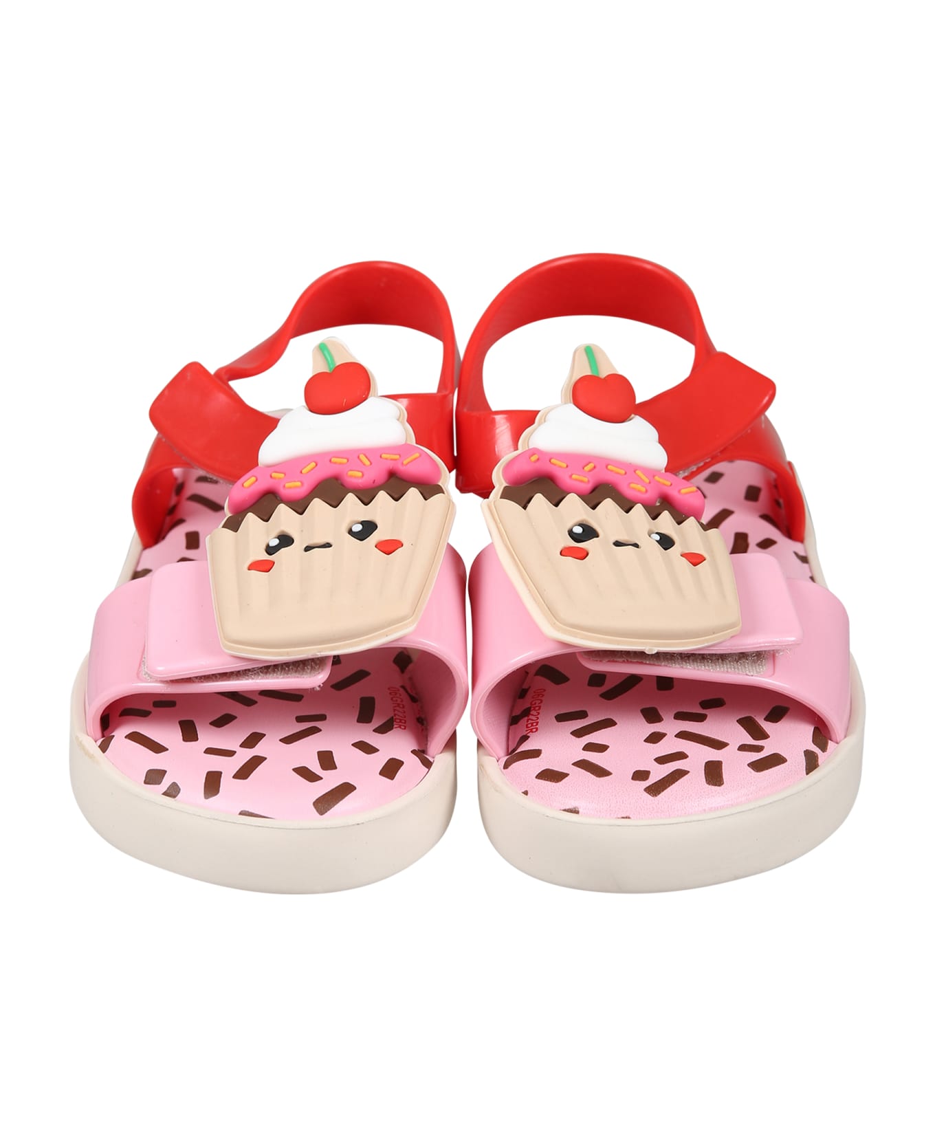 Melissa Multicolor Sandals For Girl With Cupcake And Logo - Multicolor シューズ