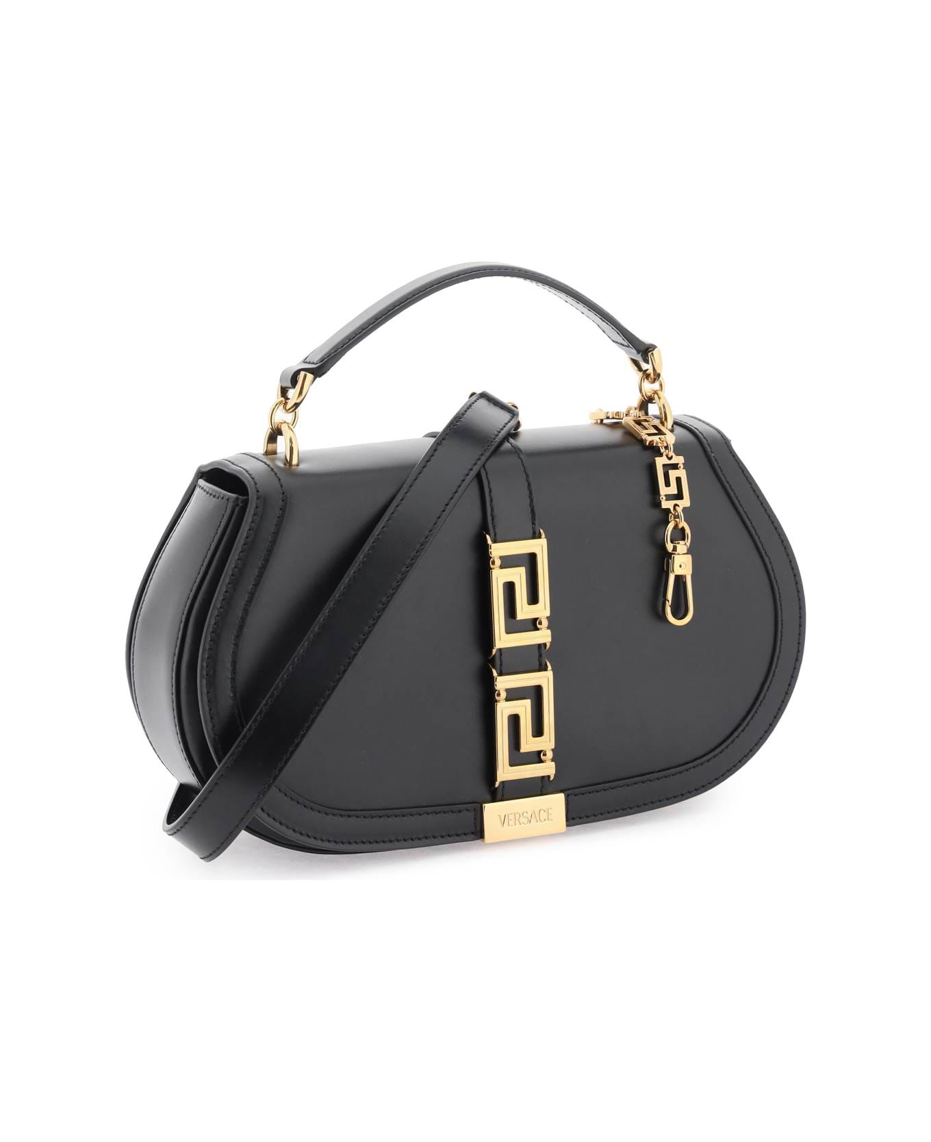 Versace Mini Greca Goddess Shoulder Bag - Black
