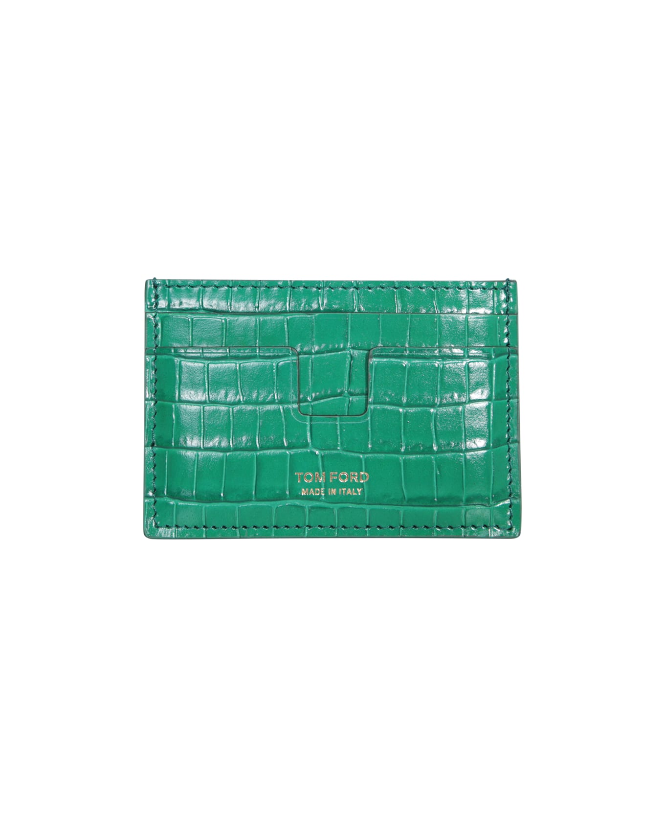Tom Ford T Line Central Green Cardholder - Green