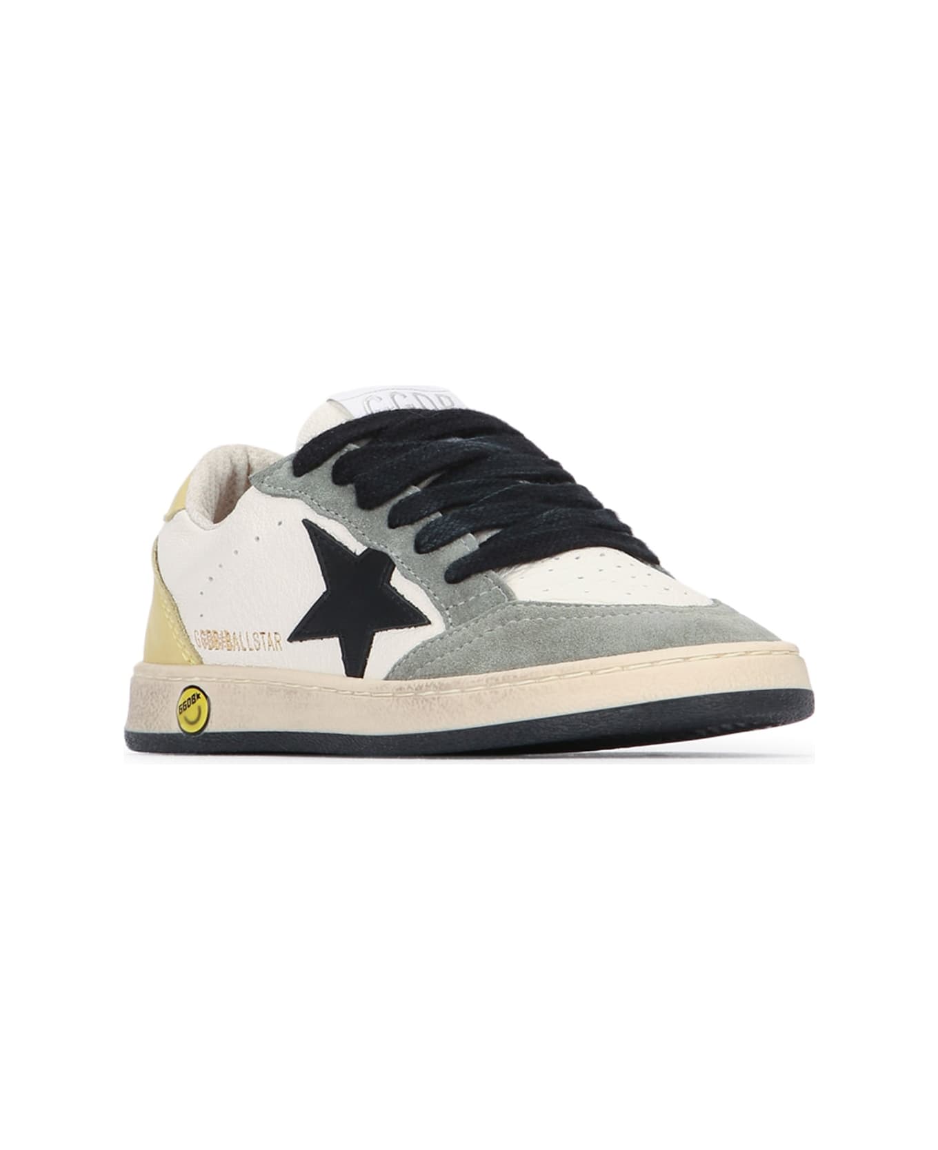 Golden Goose Ballstar Nappa Upper Sued - WHITELIGHTGREENBLACKYELLOW