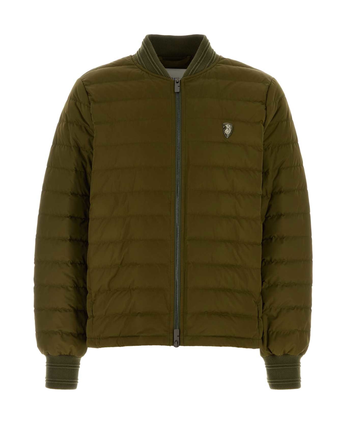 Burberry Army Green Polyester Down Jacket - MIRE