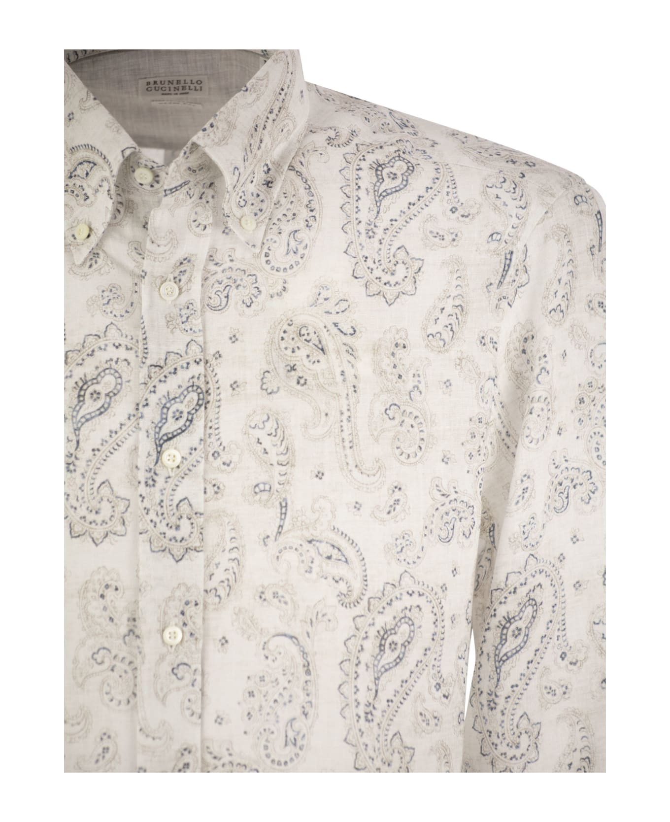 Brunello Cucinelli Linen Button-down Shirt - White シャツ