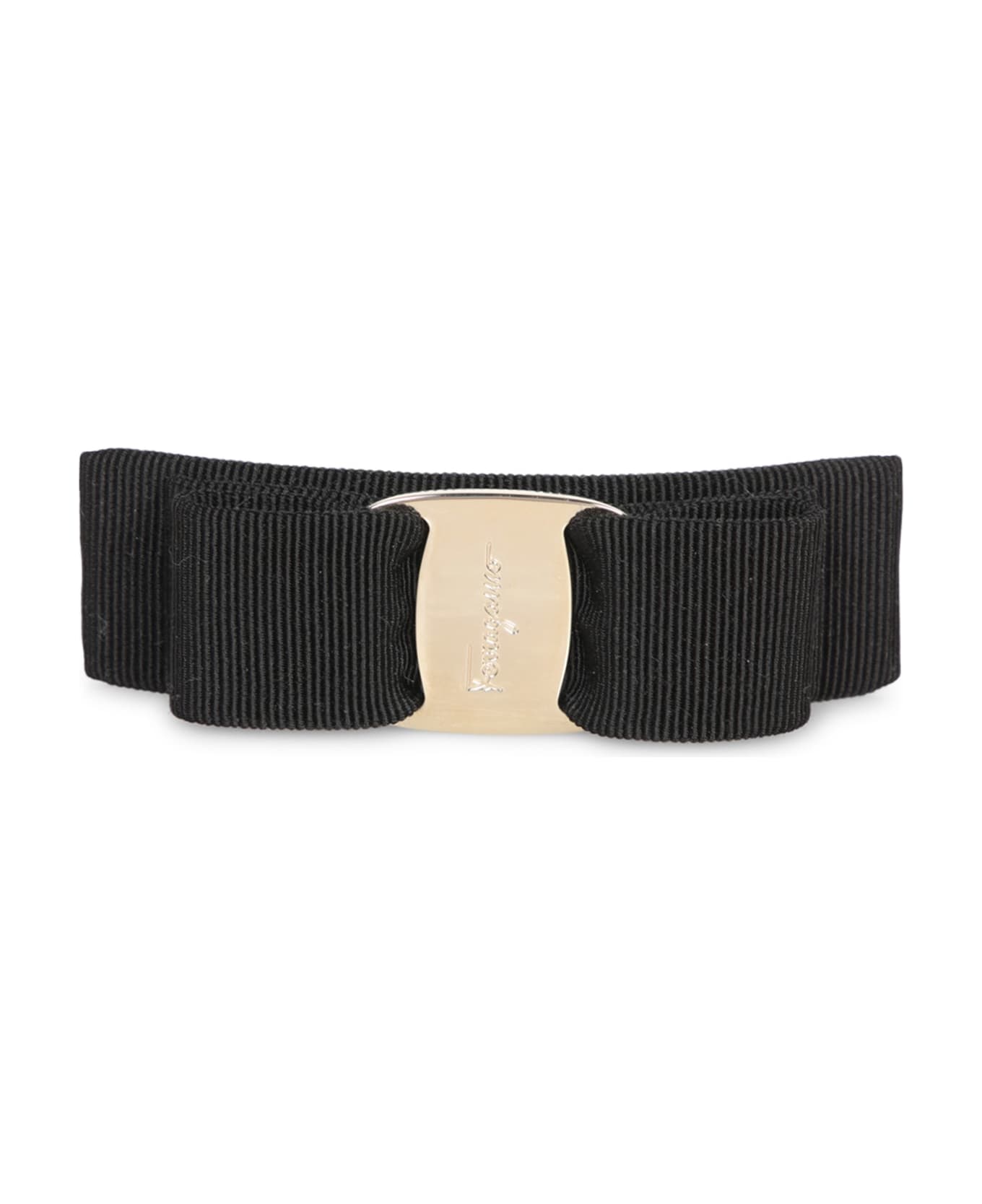 ◆Salvatore Ferragamo◆バレッタ VARA STRASS◆正規品◆ Ferragamo Vara Belt In Black Fabric | italist