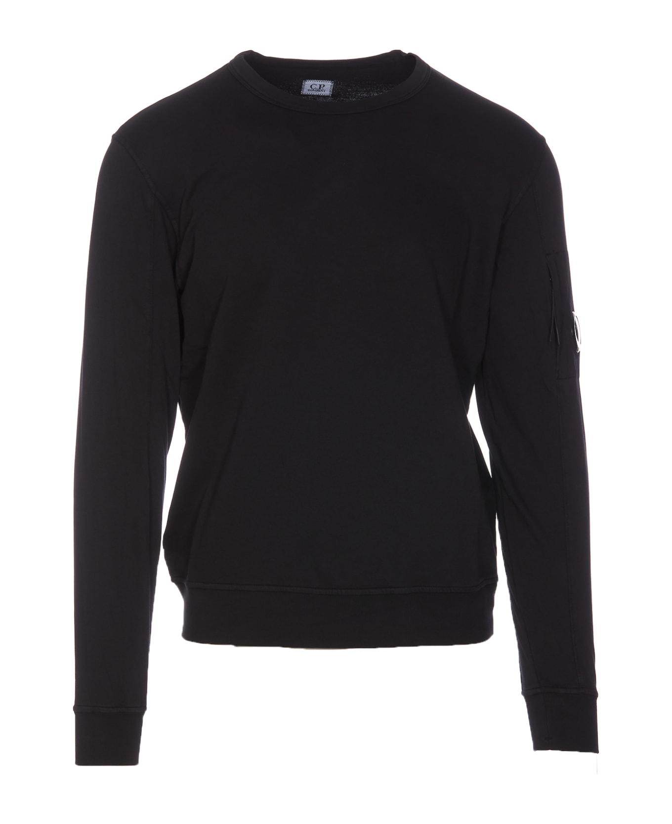 C.P. Company Light Fleece Logo Sweatshirt - BLACK