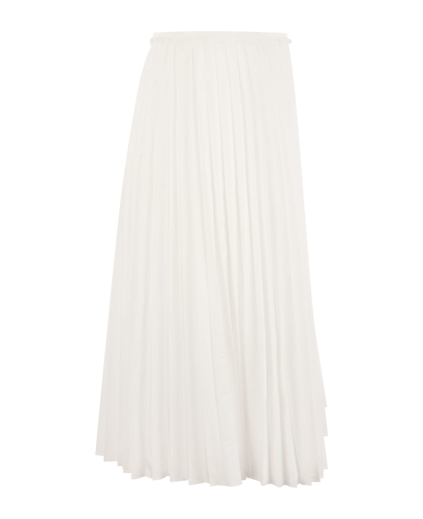 RED Valentino Pleated Taffeta Skirt - White スカート