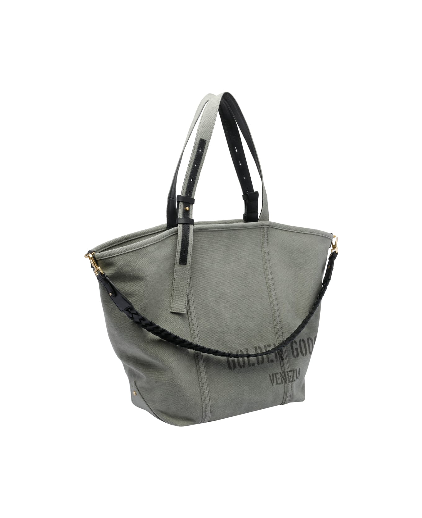 Golden Goose Canvas Shopping Bag - Green