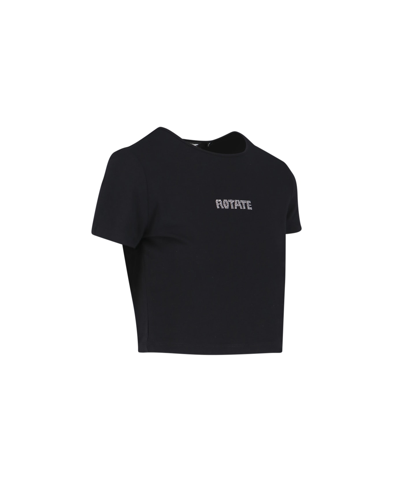 Rotate by Birger Christensen Logo Crop T-shirt - Black  