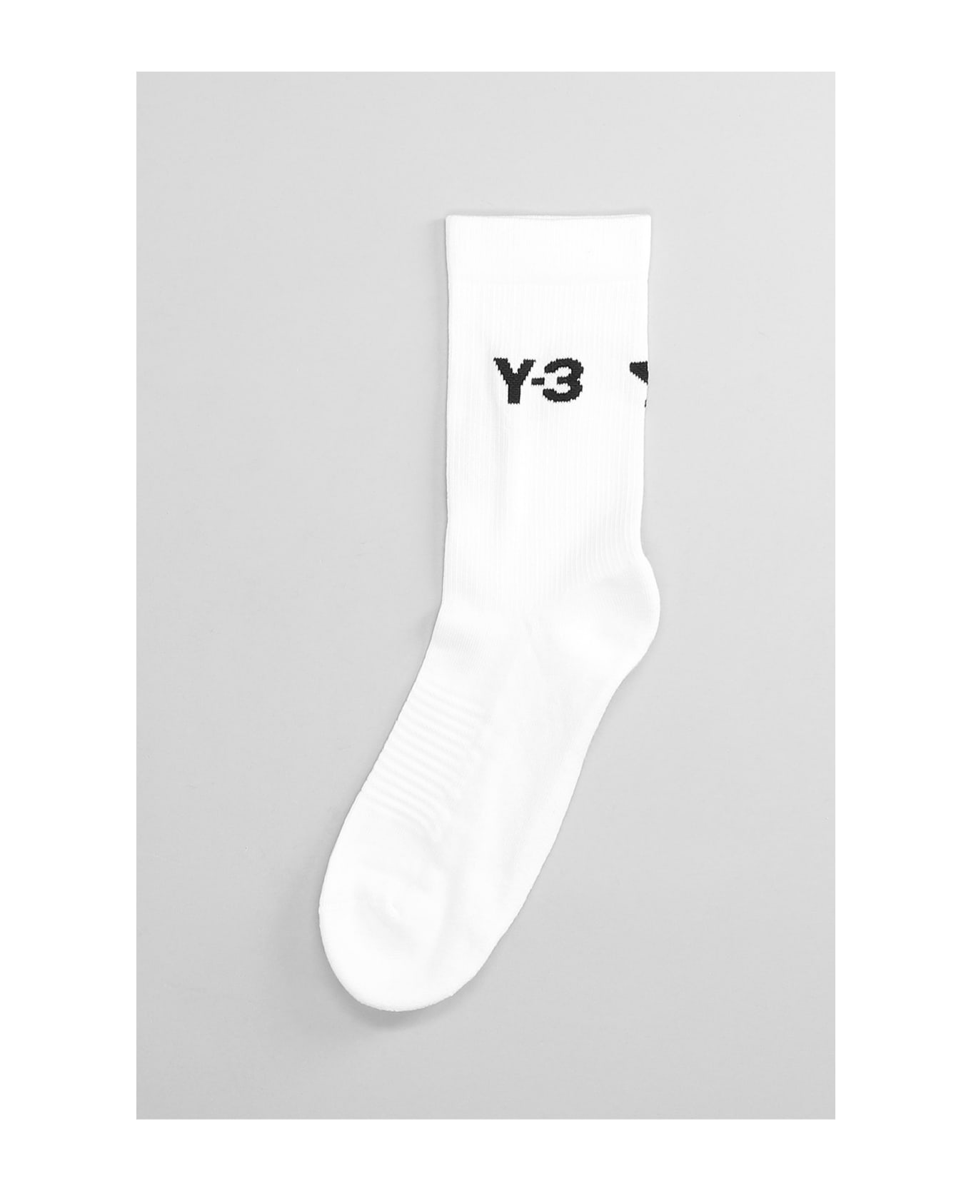 Y-3 Socks In White Cotton - white
