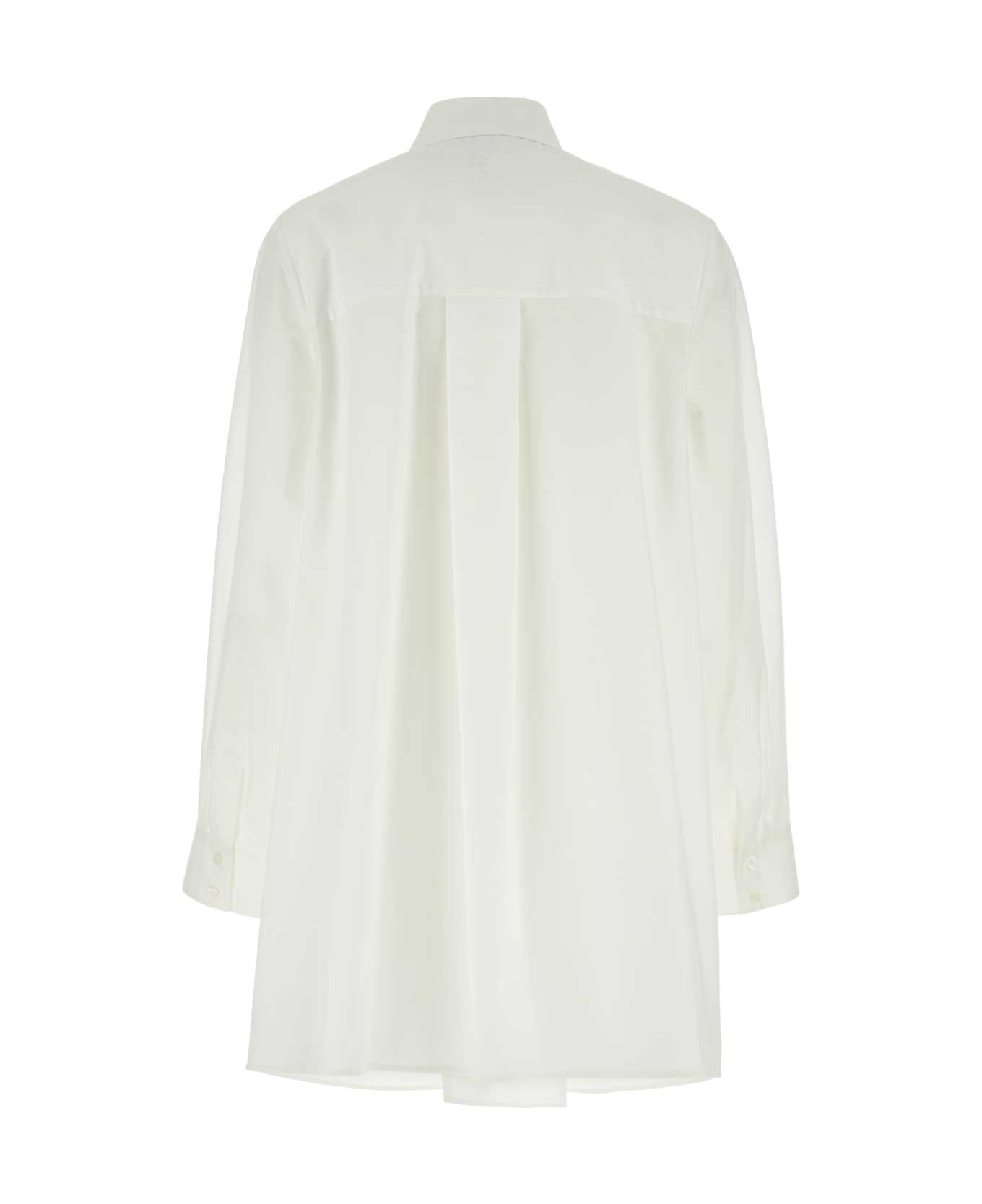 Loewe White Poplin Shirt Dress - WHITE シャツ