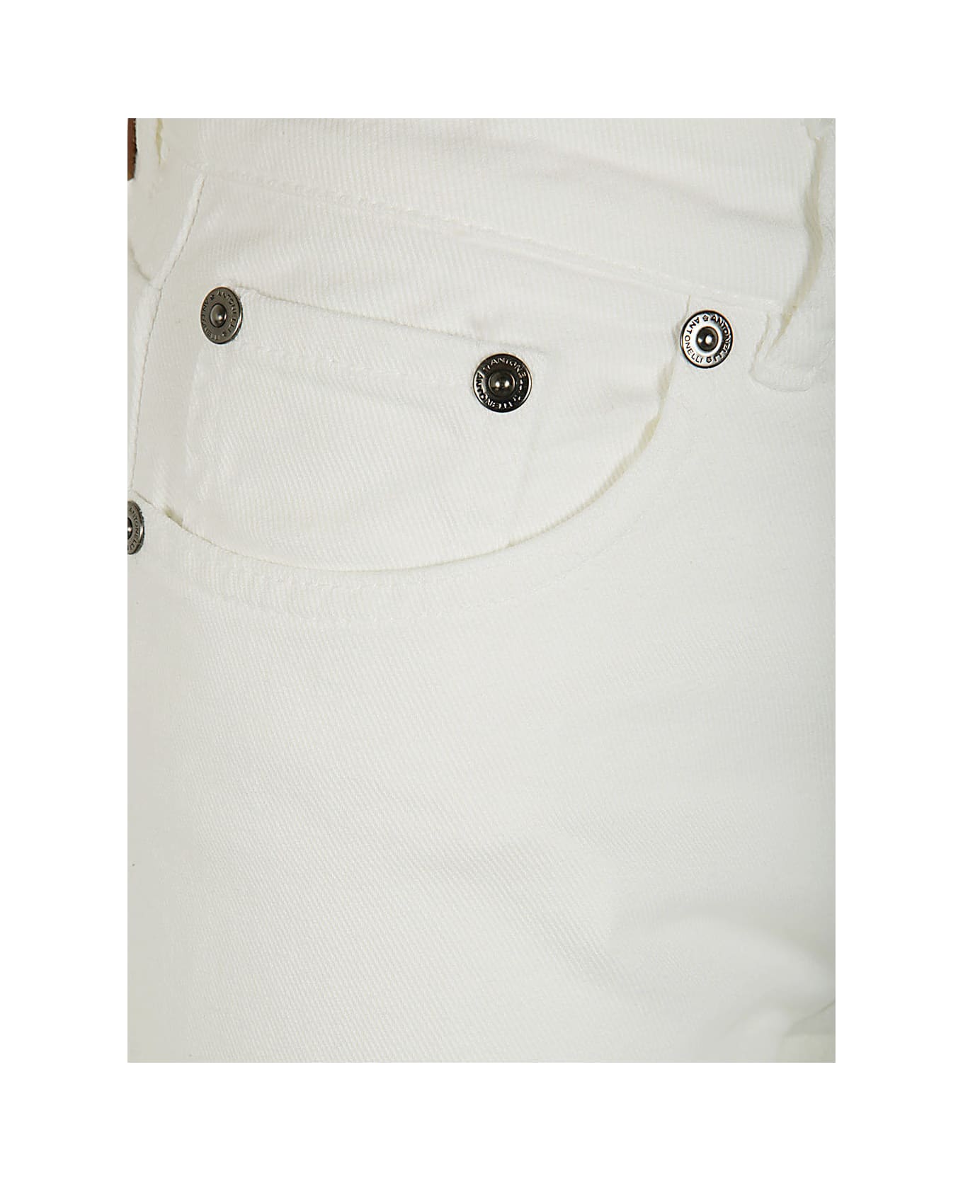 Antonelli Salvatore Jeans With Fringes - White