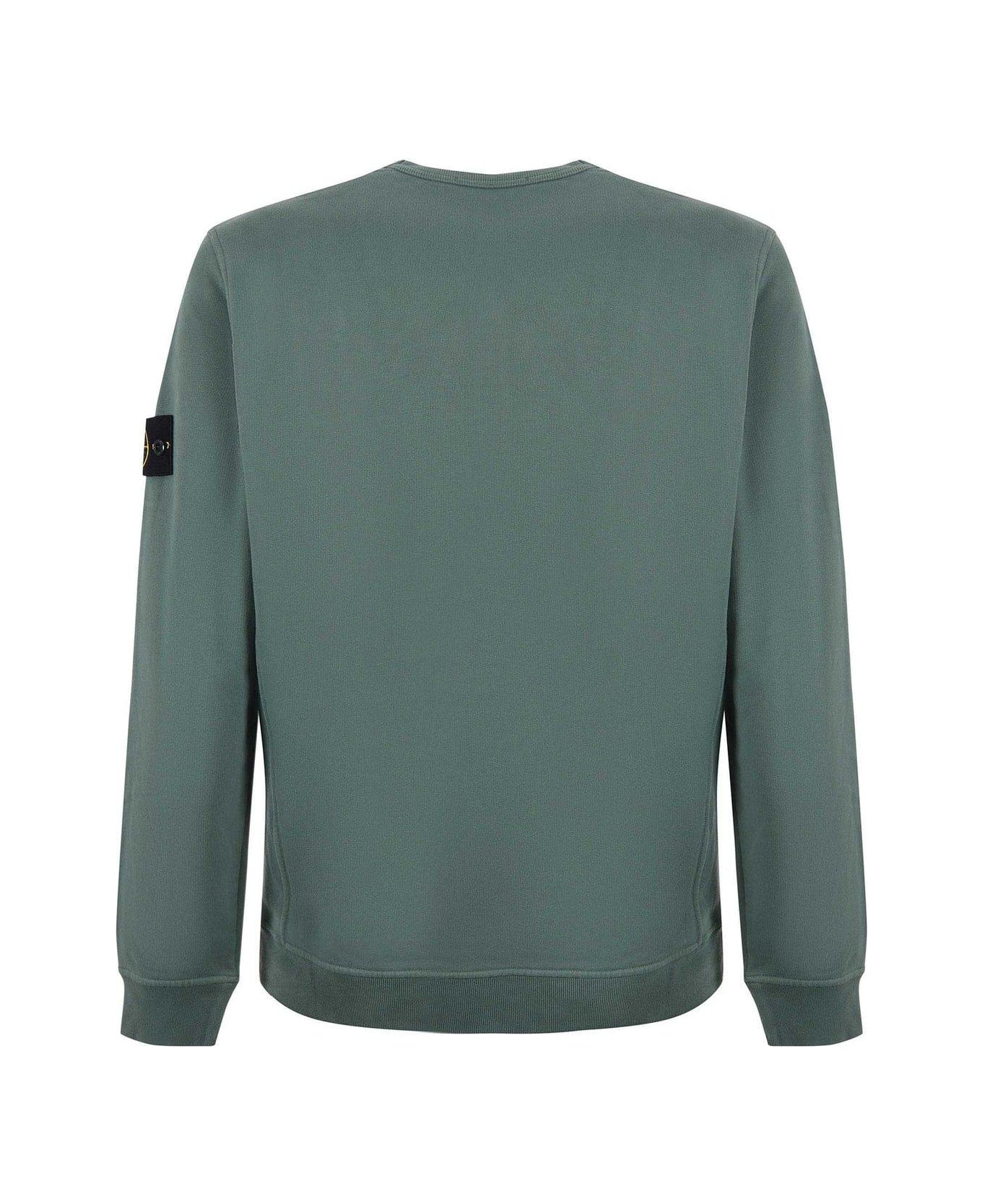 Stone Island Compass Patch Crewneck Sweatshirt