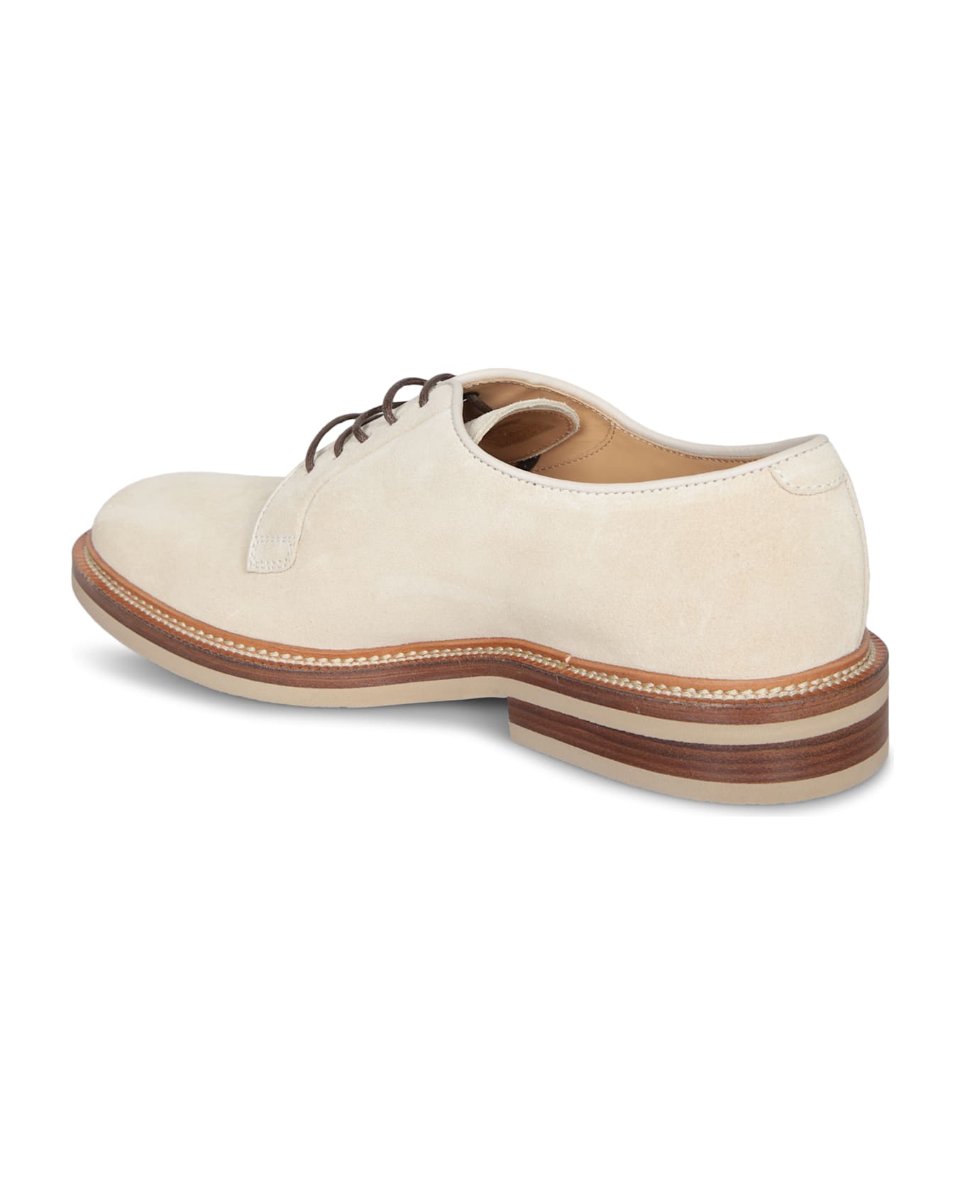 Beige Suede Shoes - Thumbnail 4
