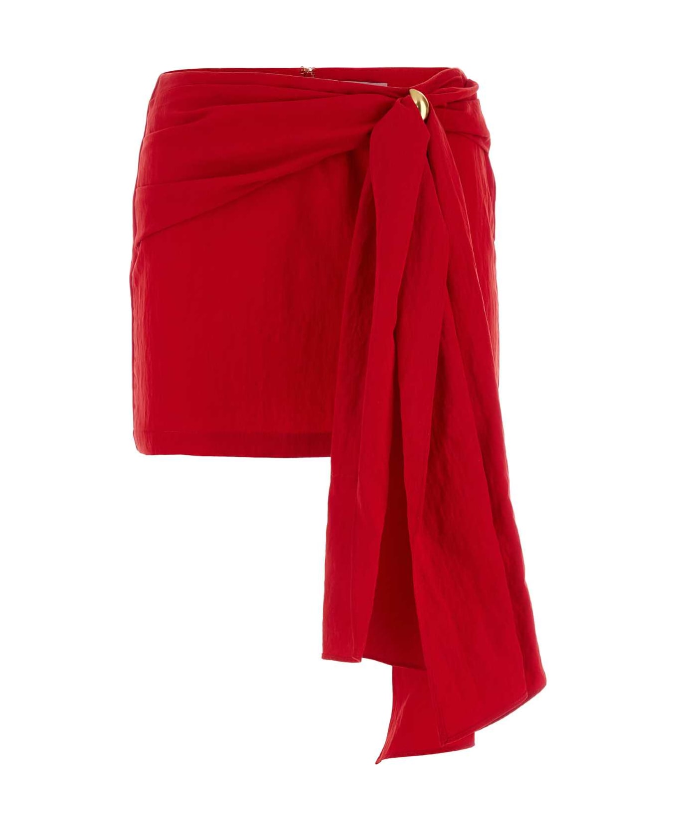 Blumarine Red Viscose Blend Mini Skirt - LIPSTICKRED
