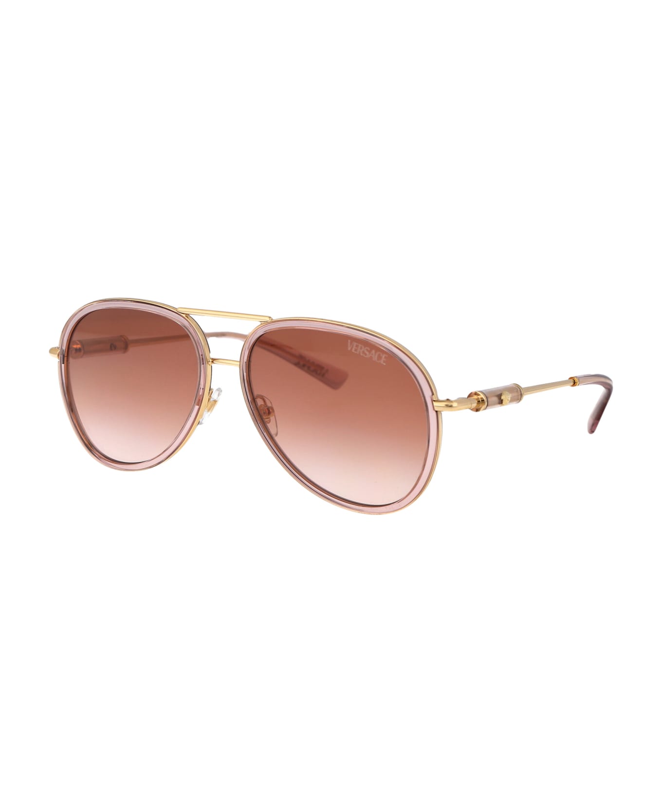 Versace Eyewear 0ve2260 Sunglasses - 100213 Brown Transparent