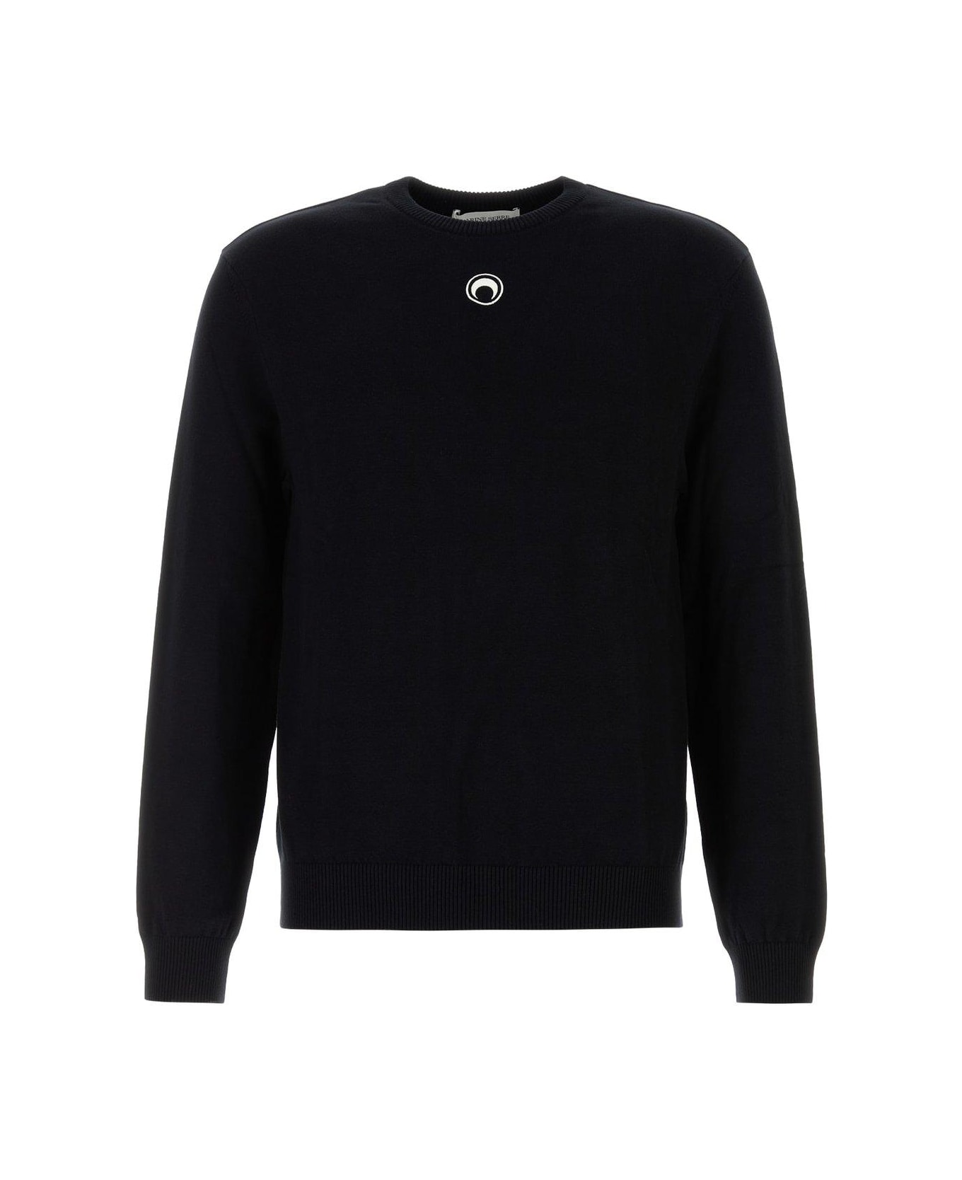 Marine Serre Moon Jacquard Crewneck Sweatshirt - BLACK