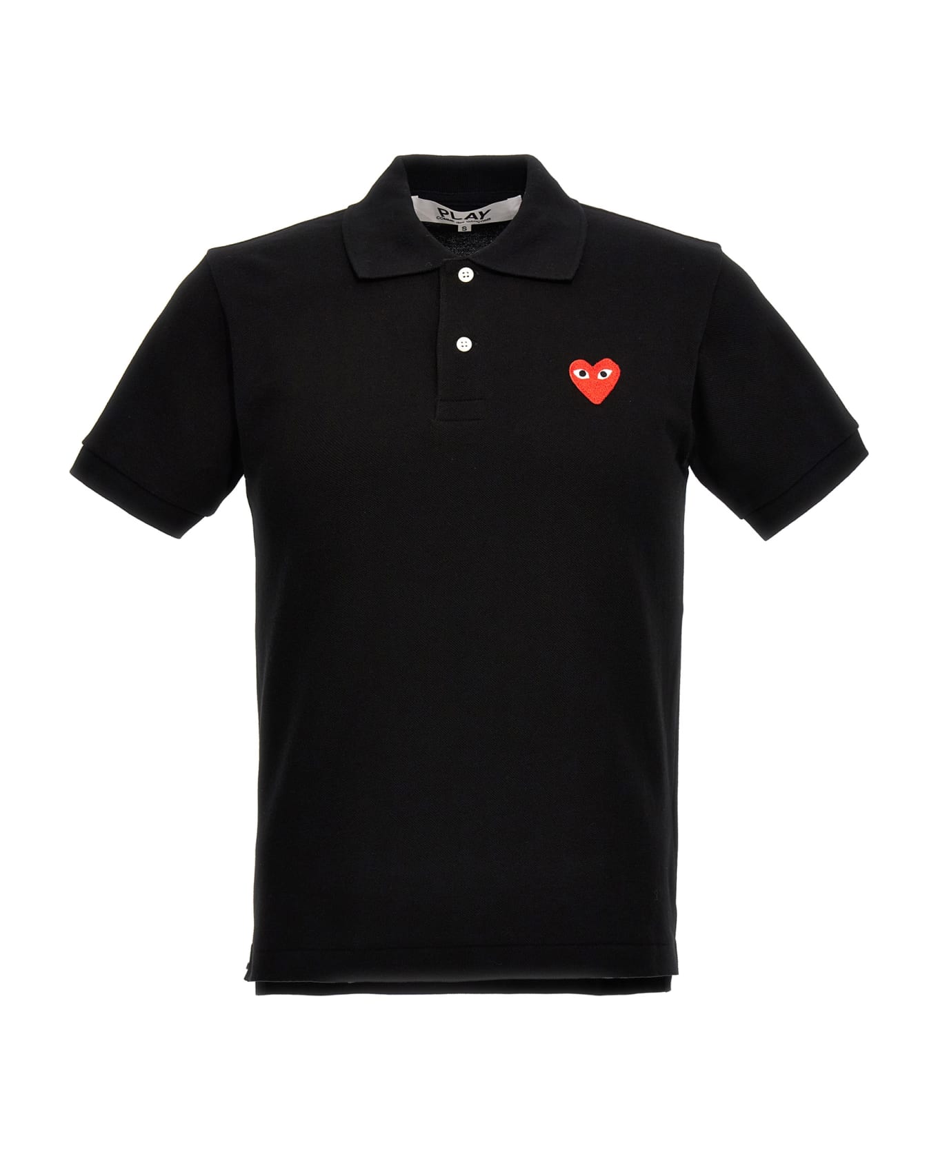 Comme des Garçons Play Logo Patch Polo Shirt - Black  