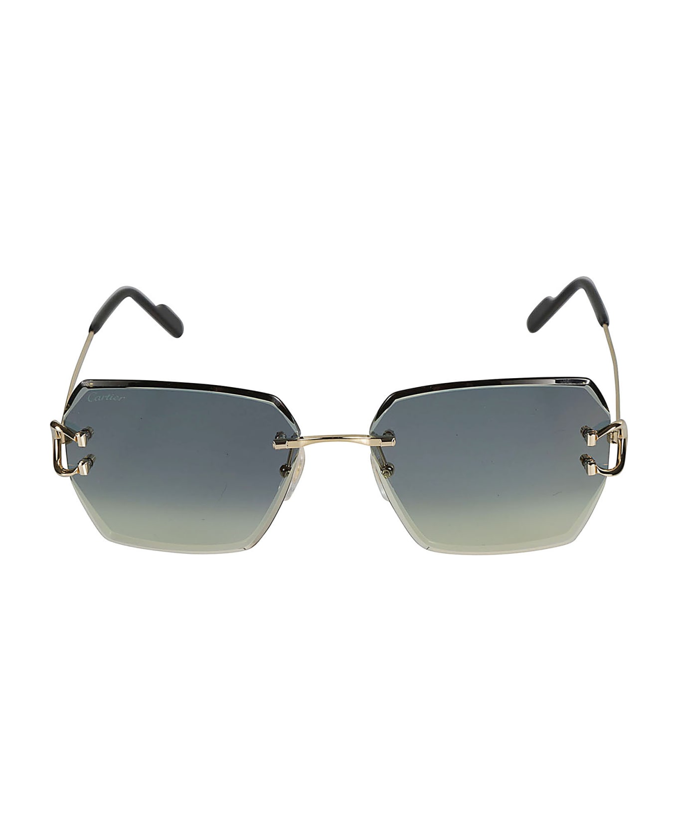 Cartier Eyewear Octagon Lens Rimless Glasses