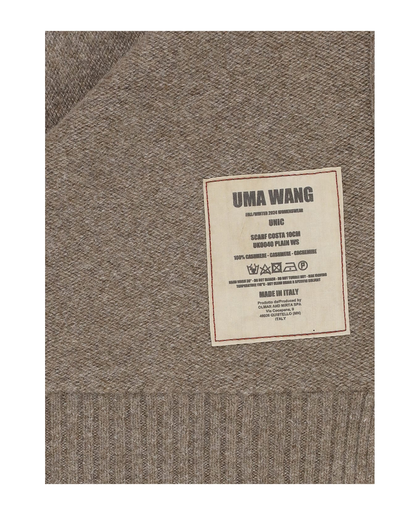 Uma Wang Costa Scarf - Brown