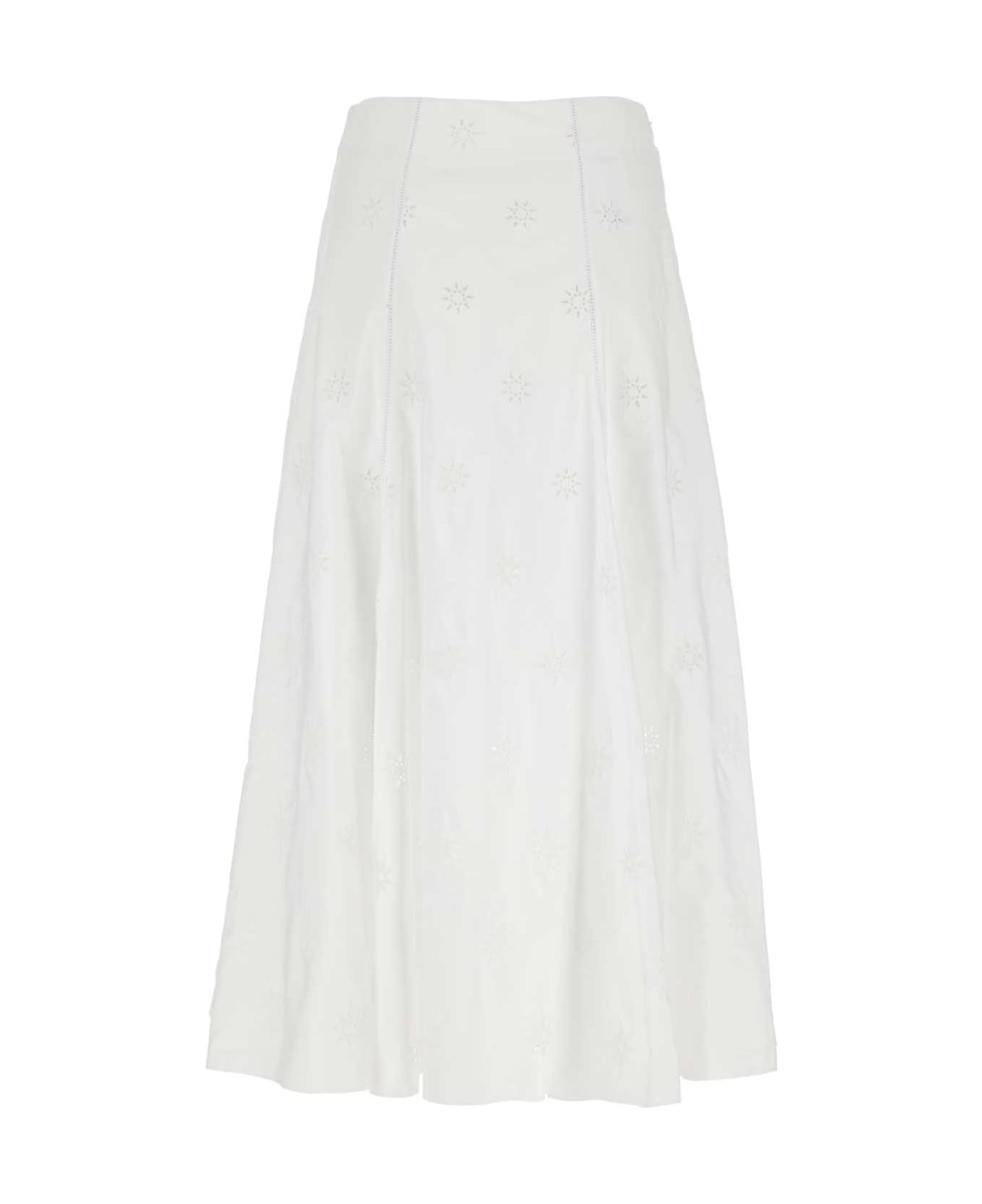 Chloé White Poplin Skirt - 101