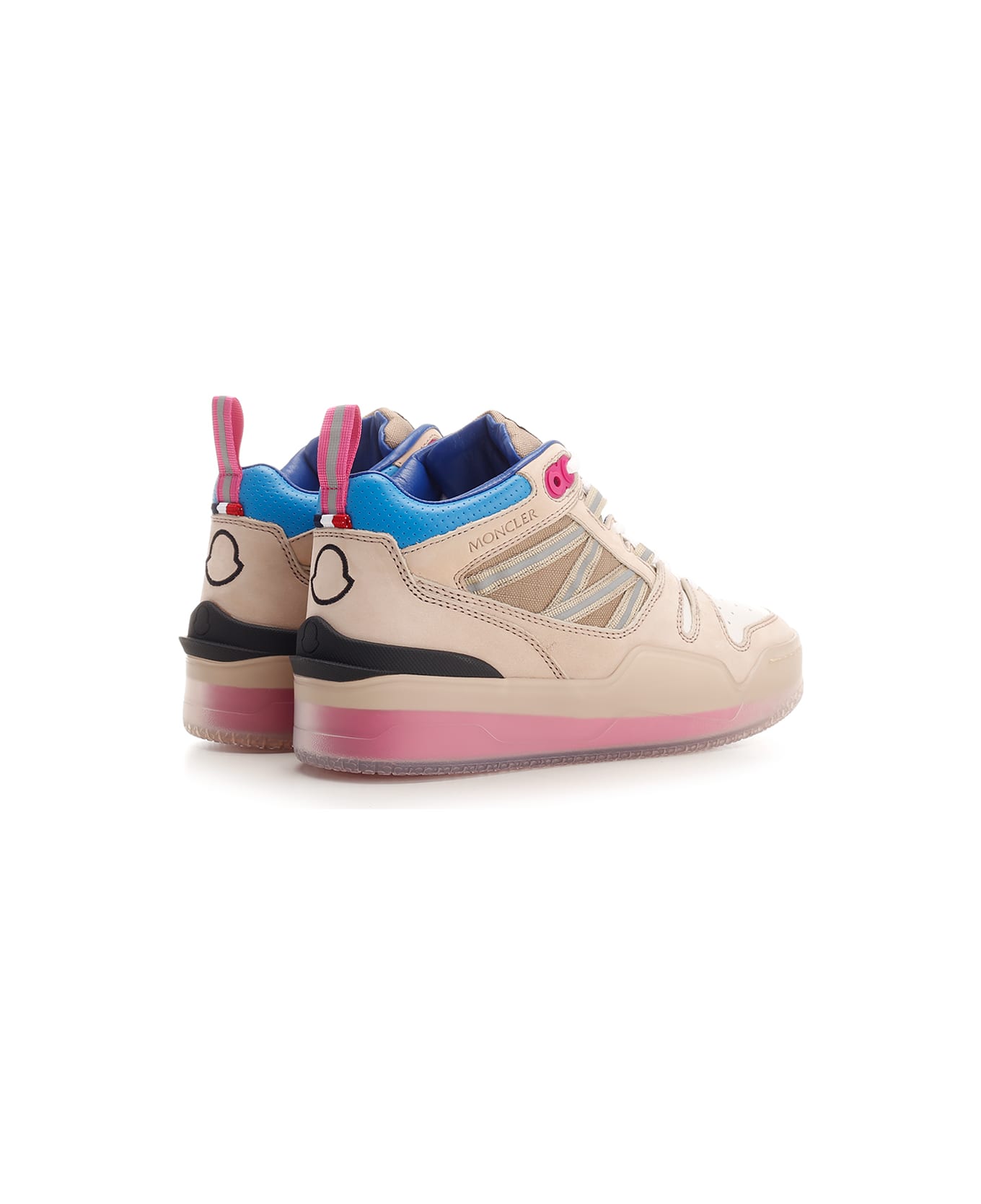 Moncler 'pivot' High Top Sneakers - Pink