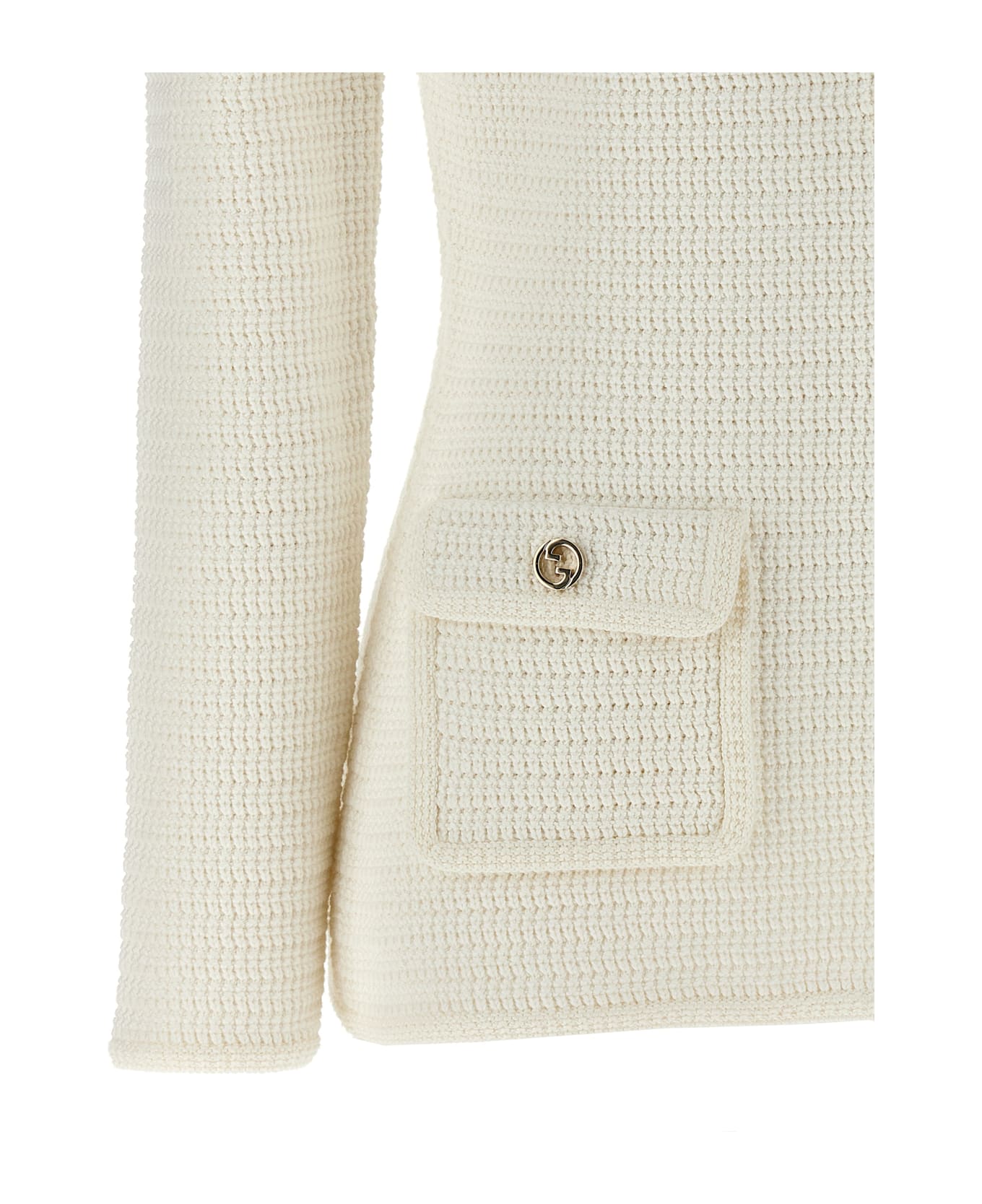 Gucci Cotton Cardigan - WHITE