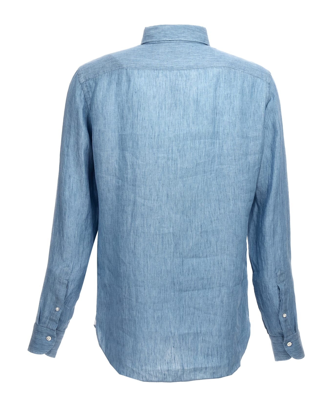 Borriello Napoli Linen Shirt - Light Blue シャツ