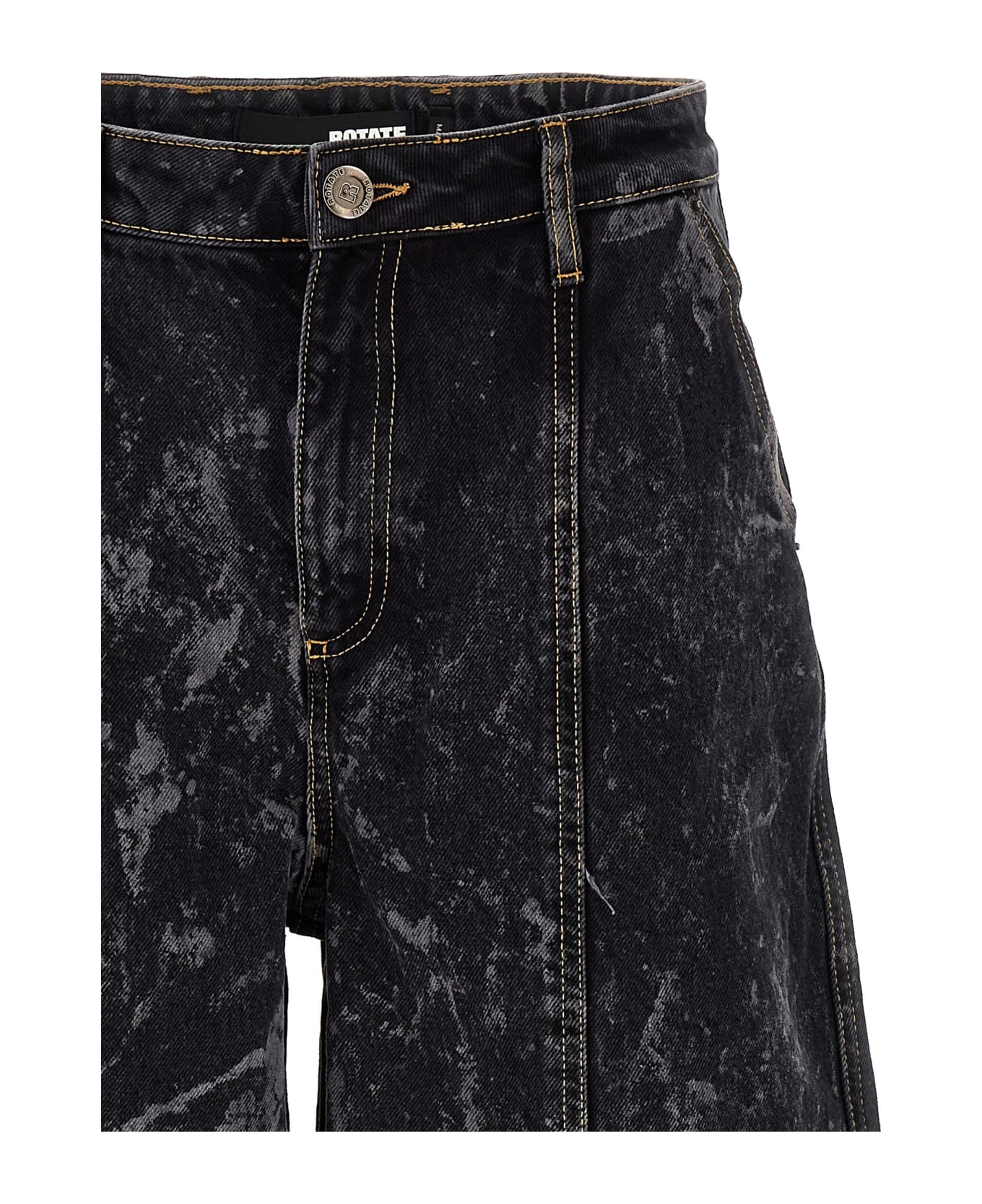 Rotate by Birger Christensen 'washed Twill Wide' Jeans - Black  