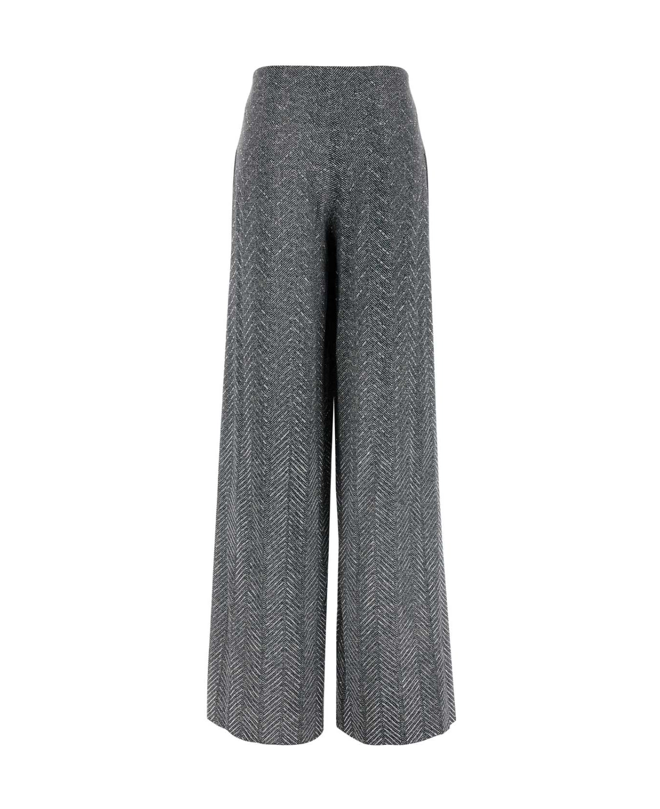 Ermanno Scervino Printed Viscose Wide-leg Pant - GRIGIO