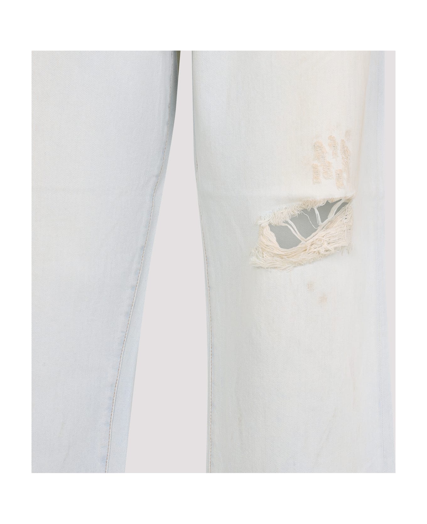 Acne Studios 'shorebreak' Light Blue Cotton Jeans - Light Blue White