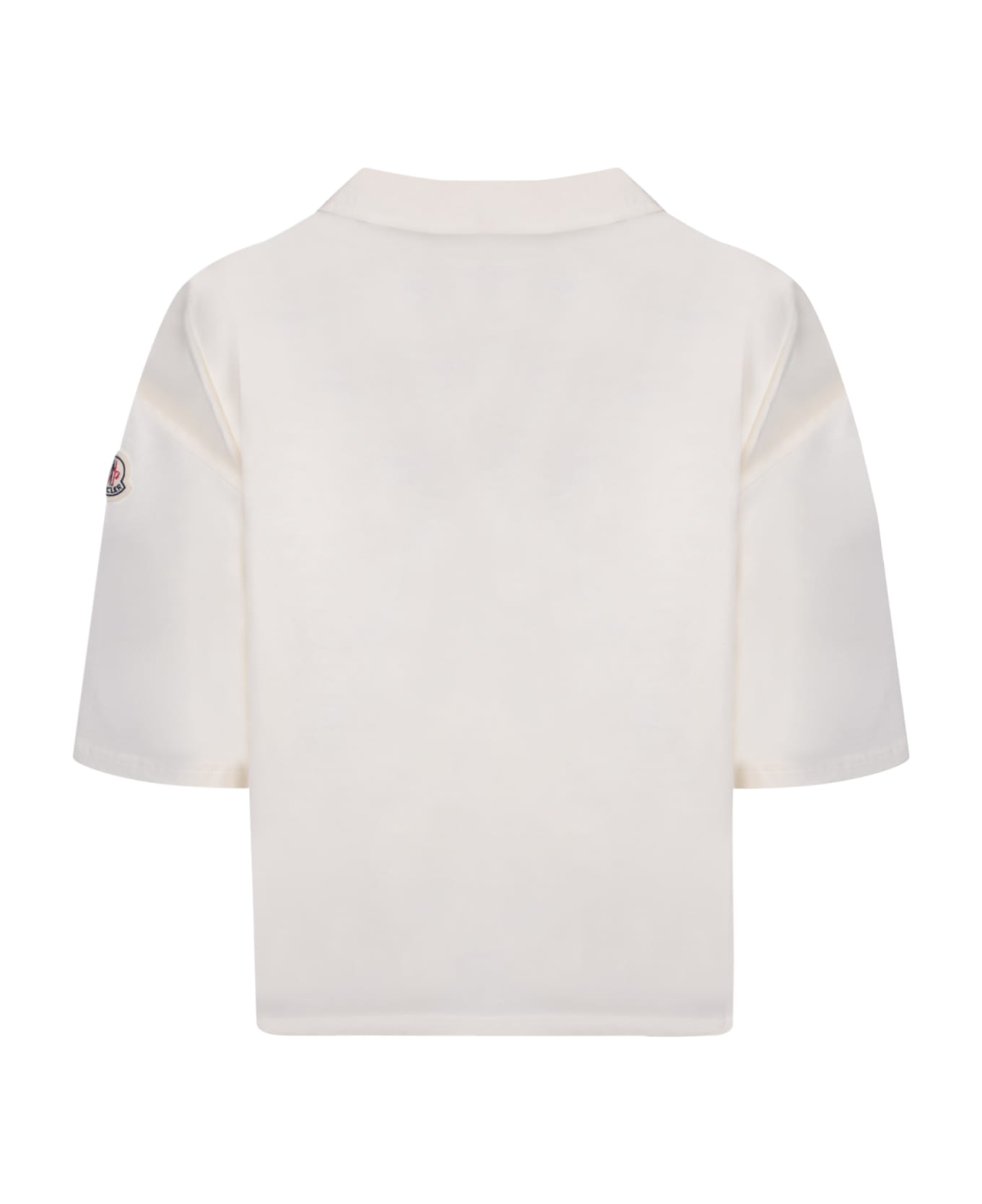 Moncler Oversize Black Polo Shirt - White