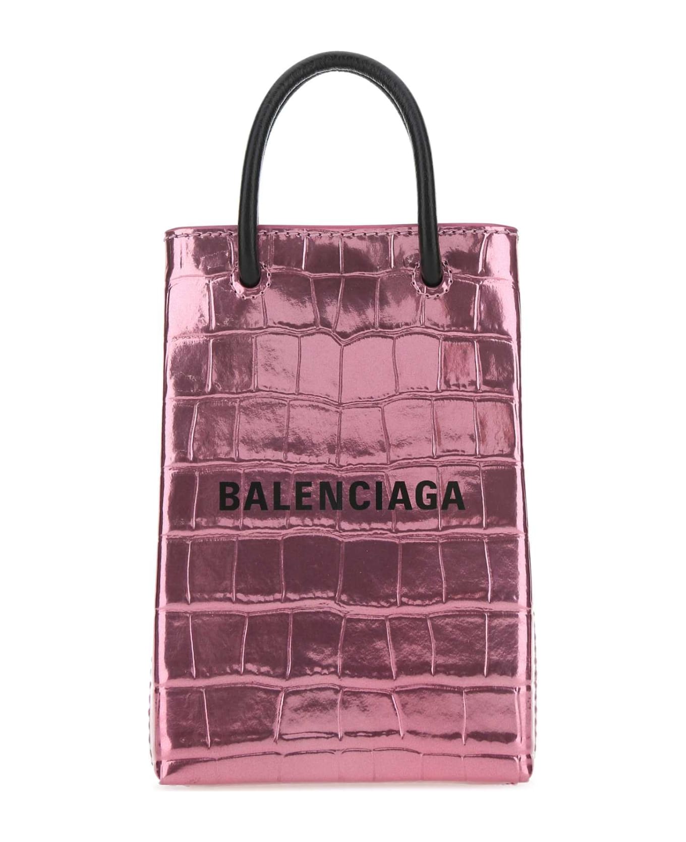 Balenciaga Pink Leather Phone Case - 6260