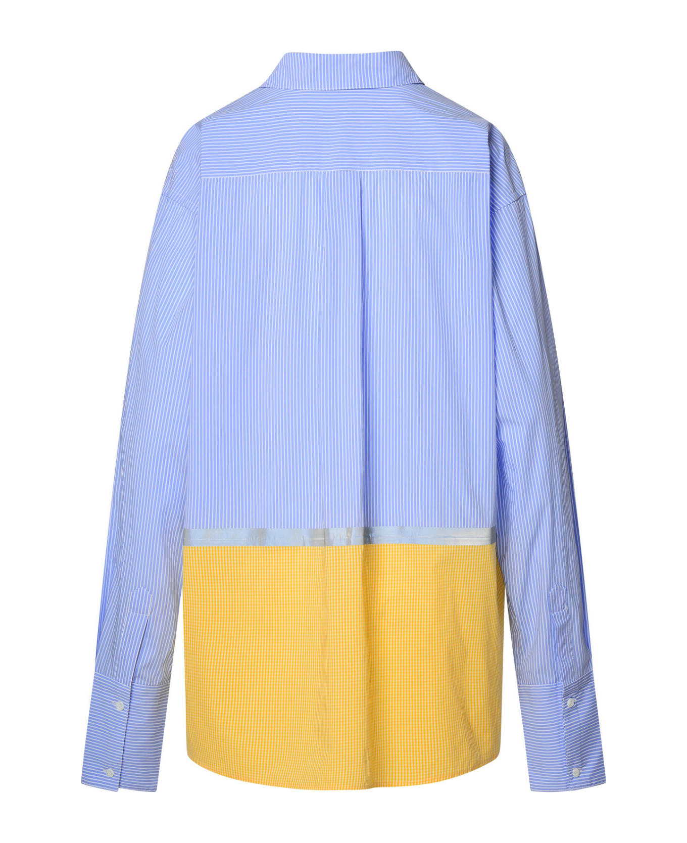 GCDS Multicolor Cotton Blend Shirt - Light Blue