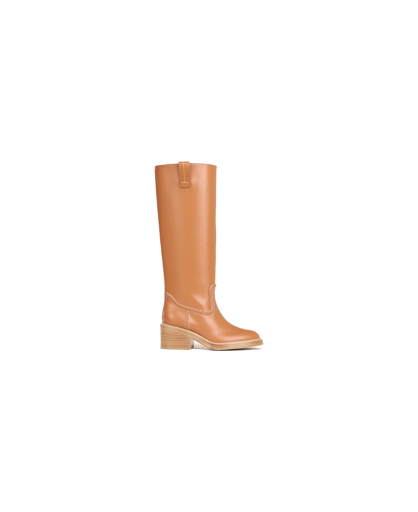 Chloé Leather Boots - Luminous ochre