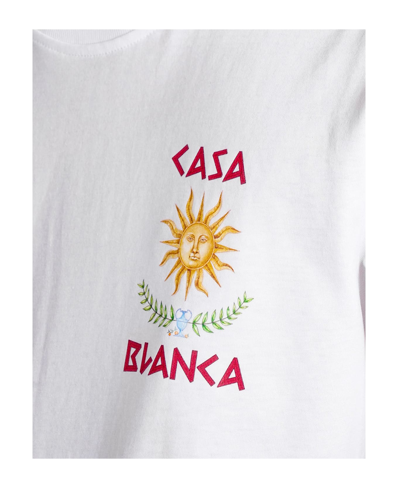 Casablanca Le Temple Du Savoir T-shirt In White - White