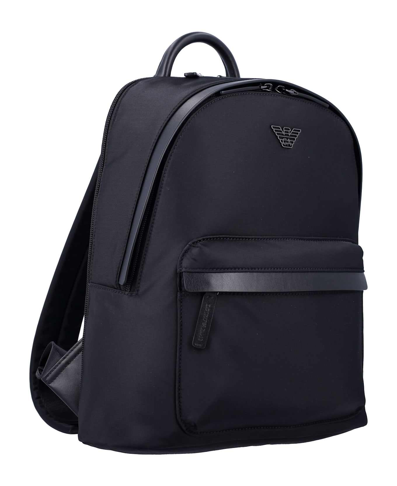 Emporio Armani Asv Recycled Nylon Backpack - BLACK
