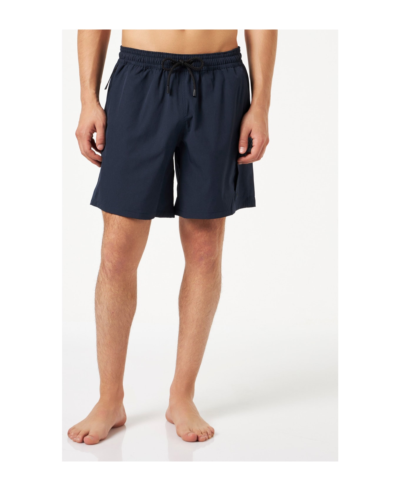 MC2 Saint Barth Man Blue Navy Comfort And Stretch Swim Shorts - BLUE