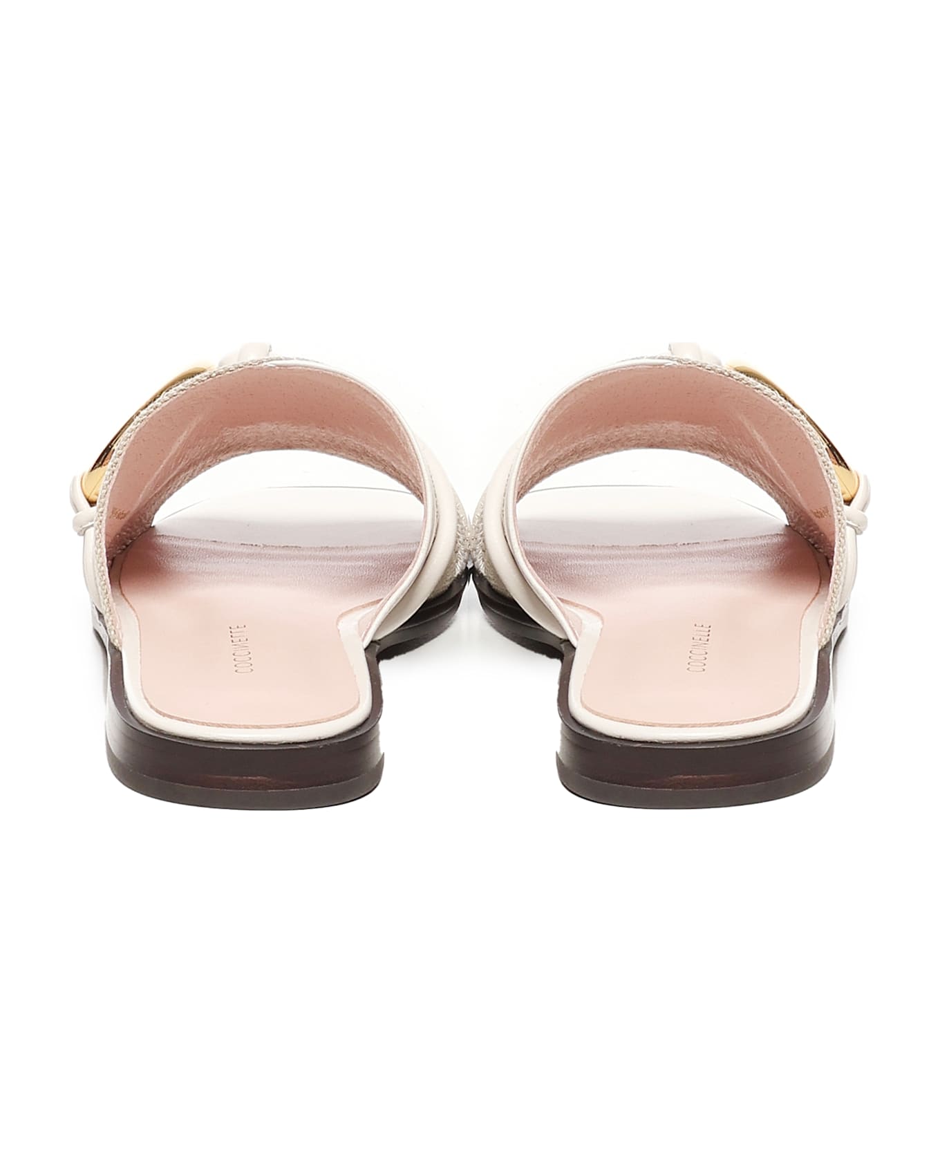 Coccinelle Carmy Canvas Flat Sandals - Beige
