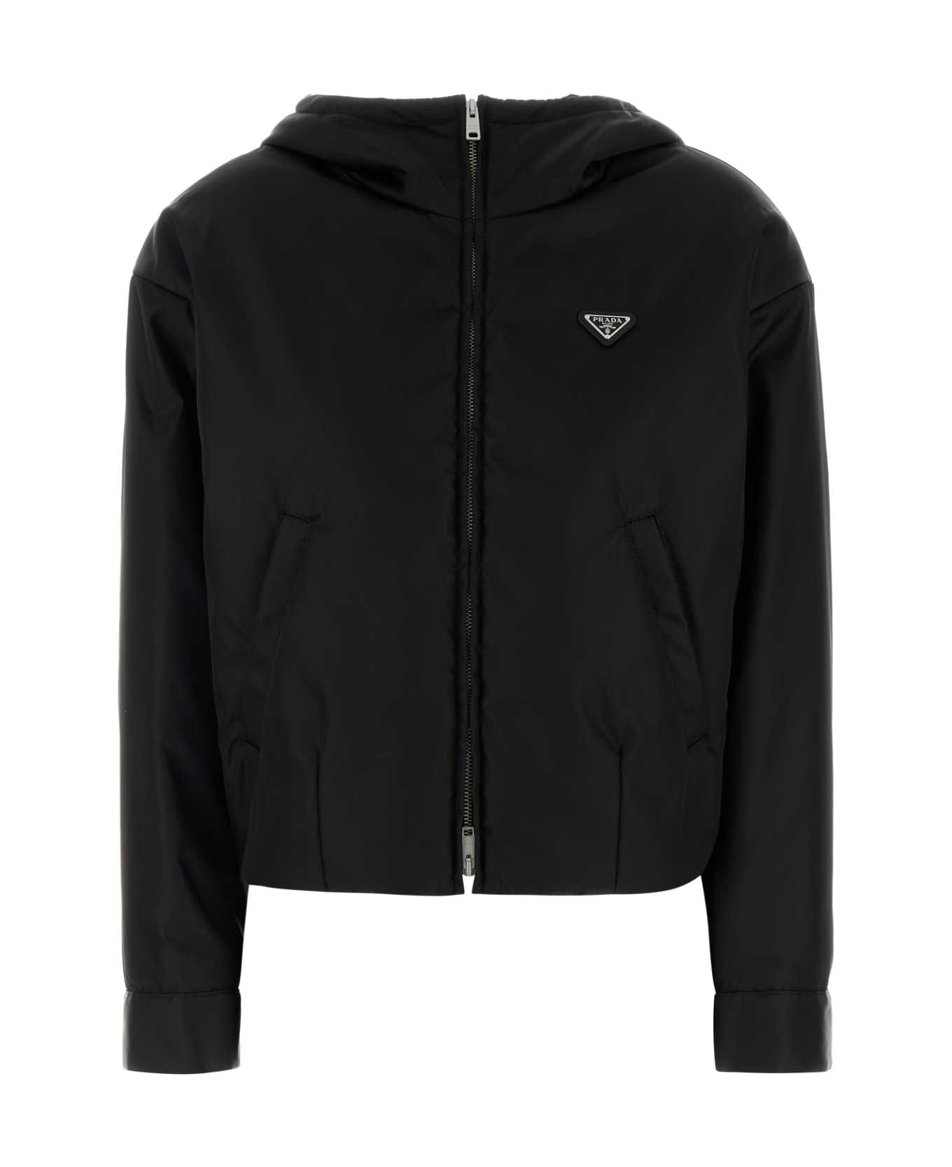 Prada Black Re-nylon Padded Jacket - NERO