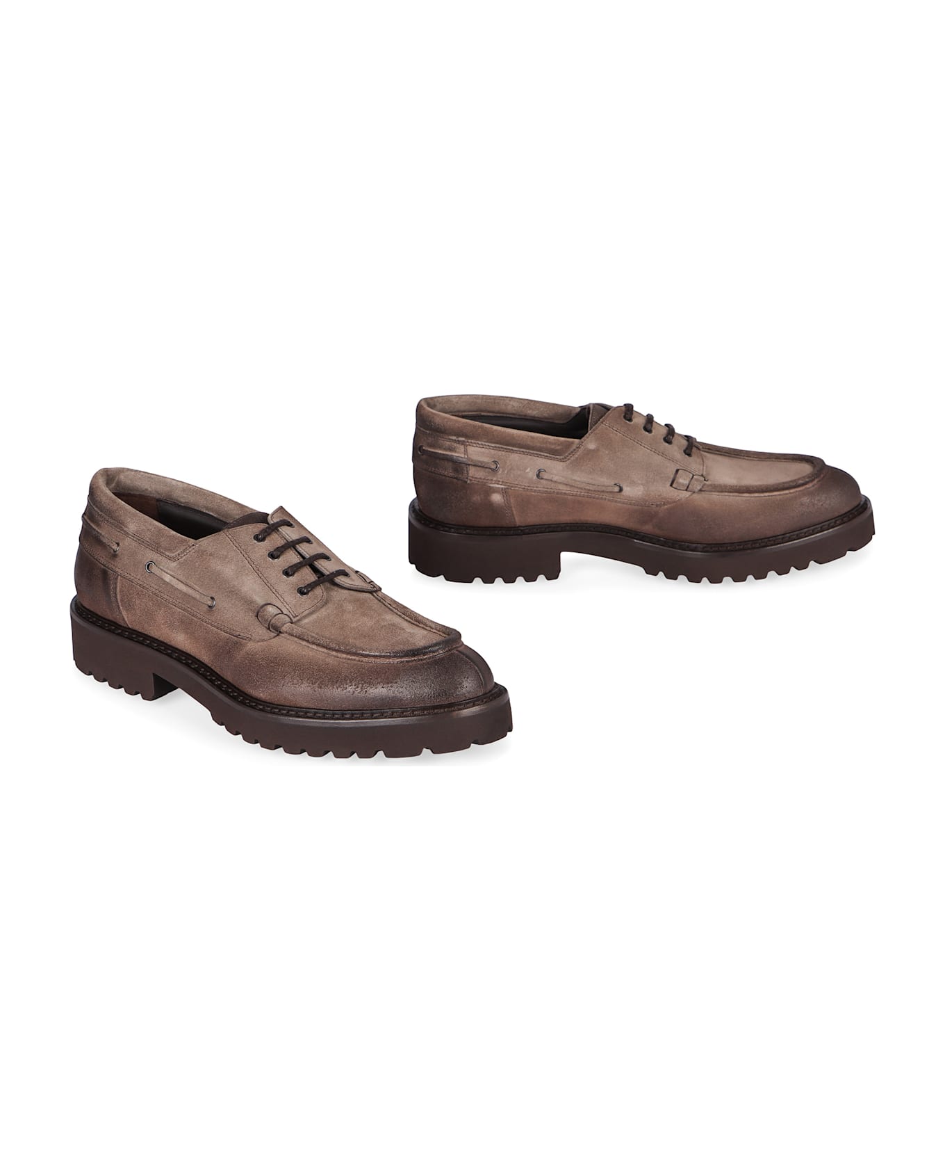 Doucal
s Leather Lace-up Shoes - brown
