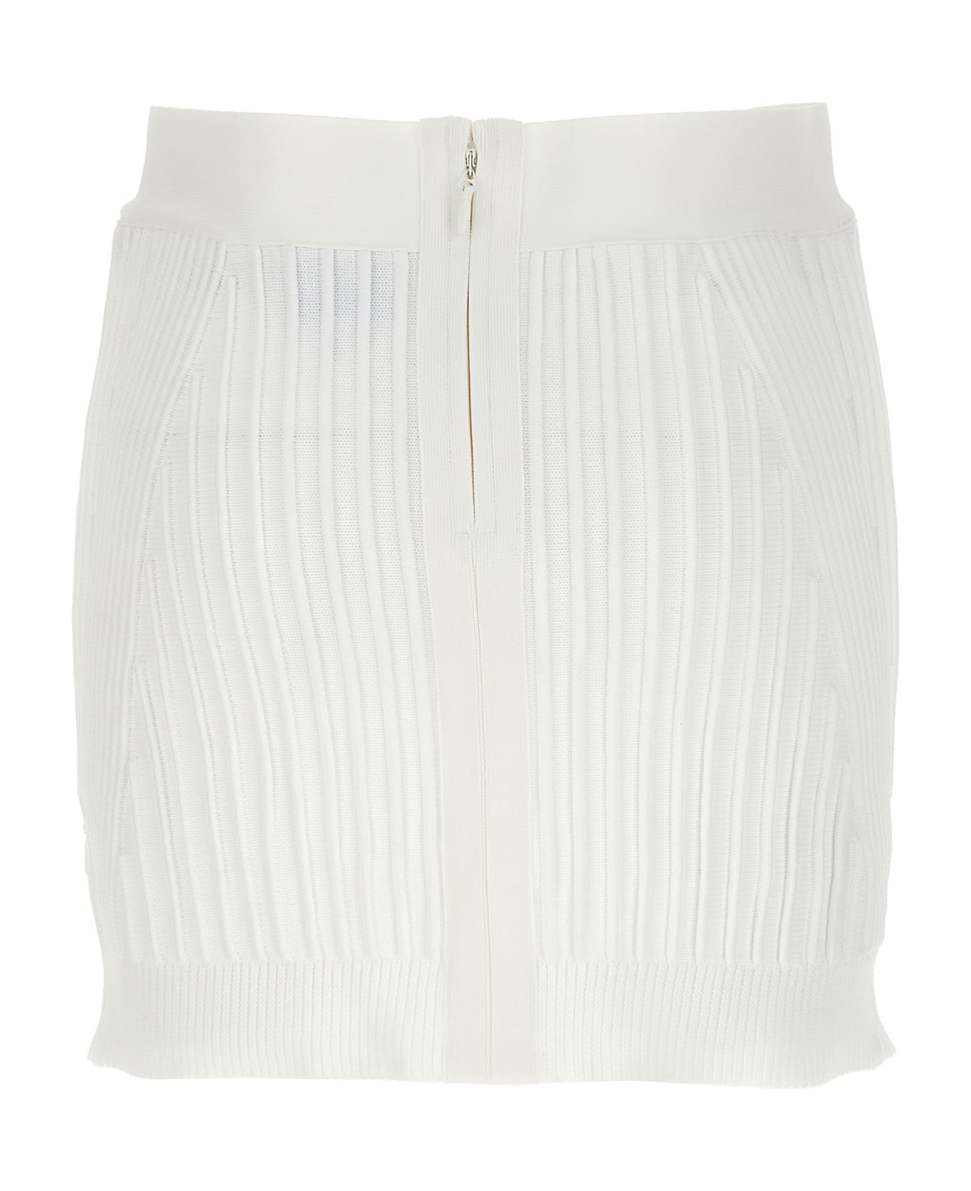 Hervé Léger 'ottoman Low Rise Mini' Skirt - White スカート