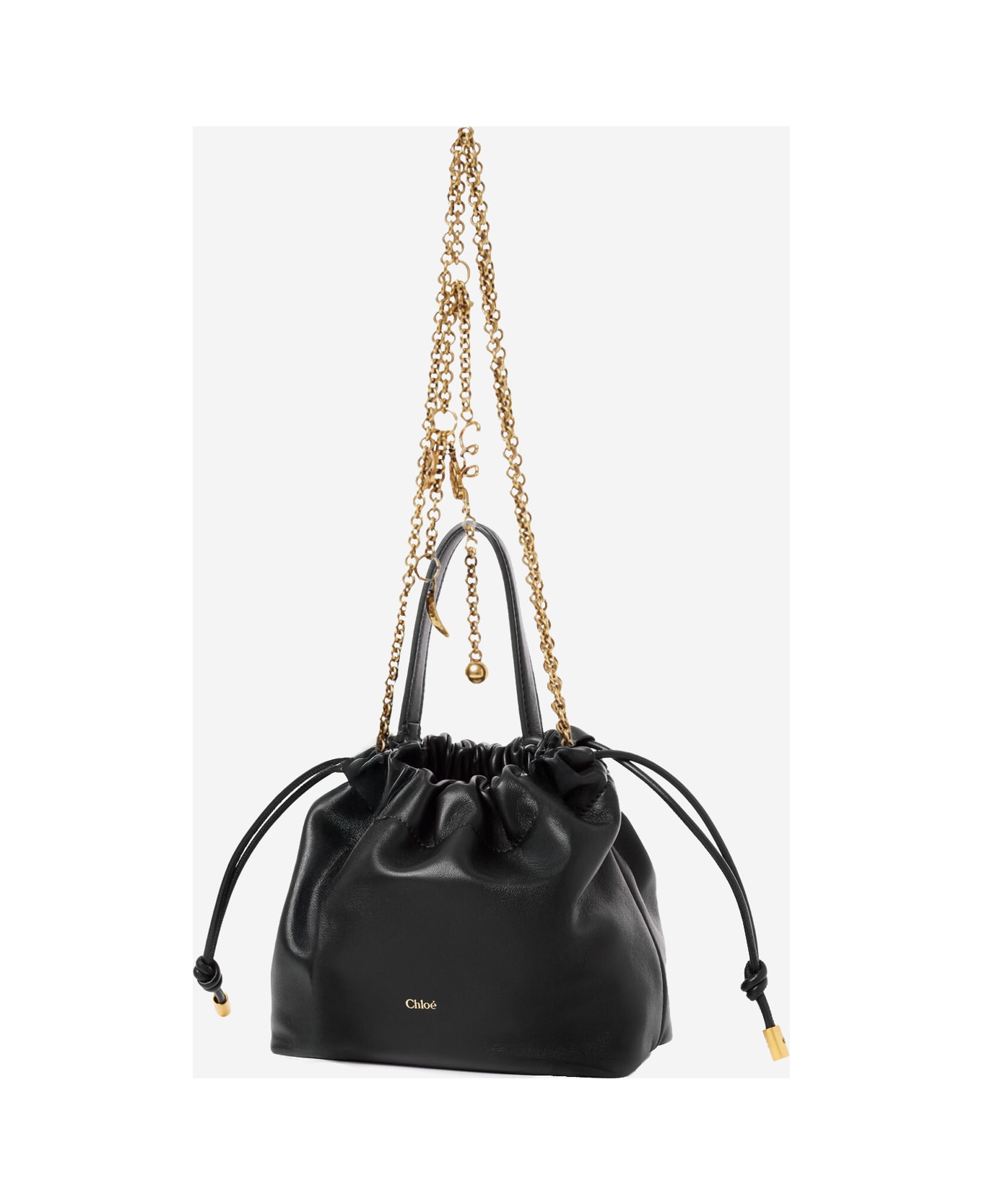 Chloé Mini Leather Shoulder Bag - Black
