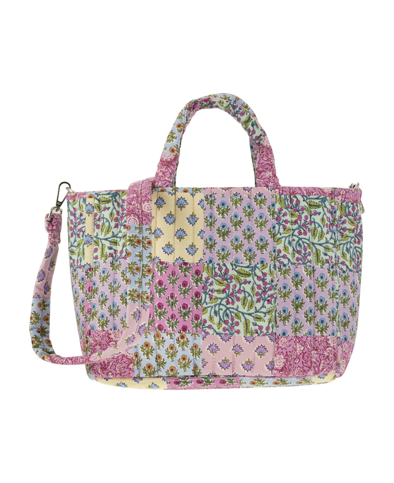 MC2 Saint Barth Soft Tote Mid Quilted Bag With Flowers - Multicolor トートバッグ