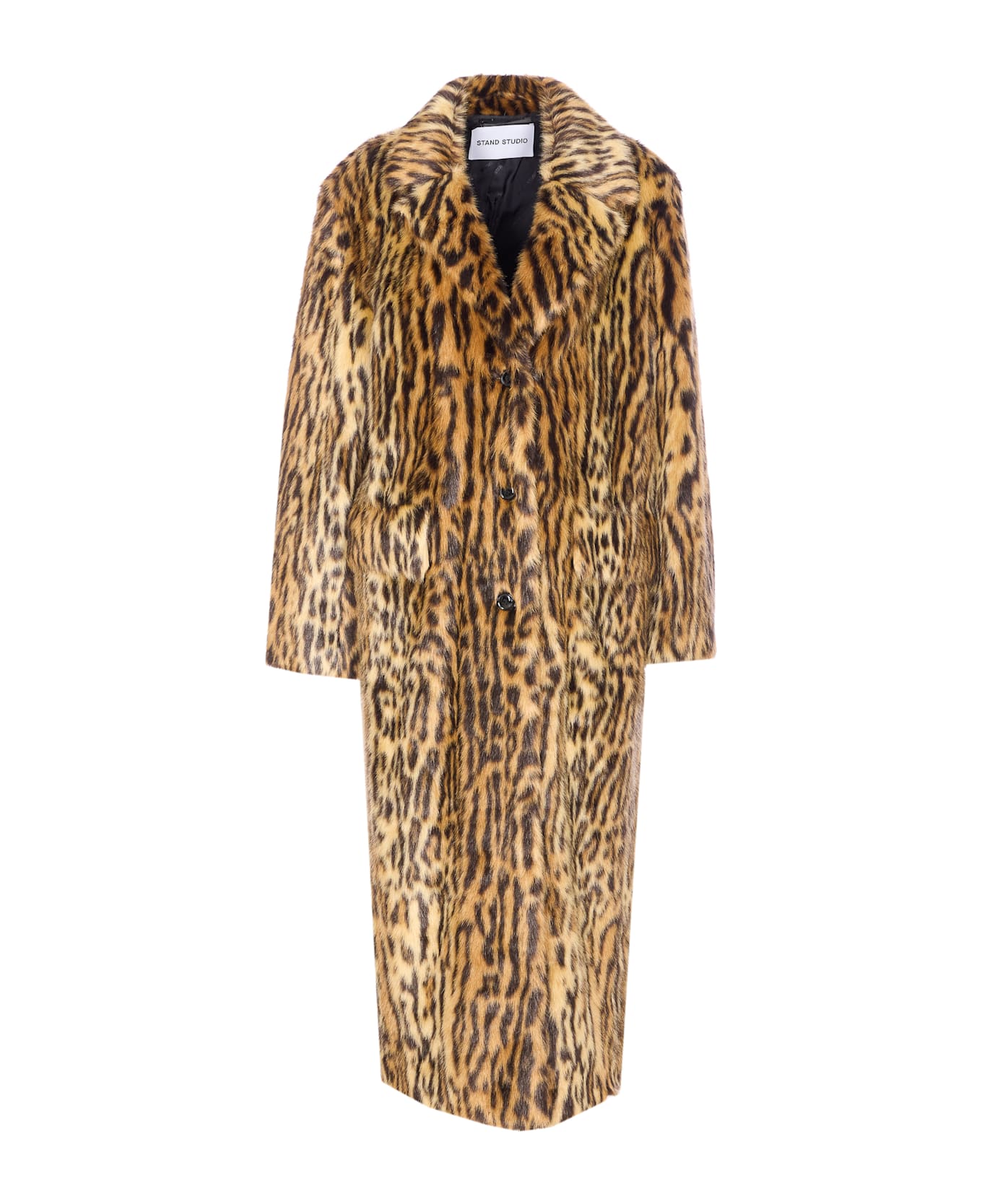 STAND STUDIO Marceline Faux Fur Coat - Brown