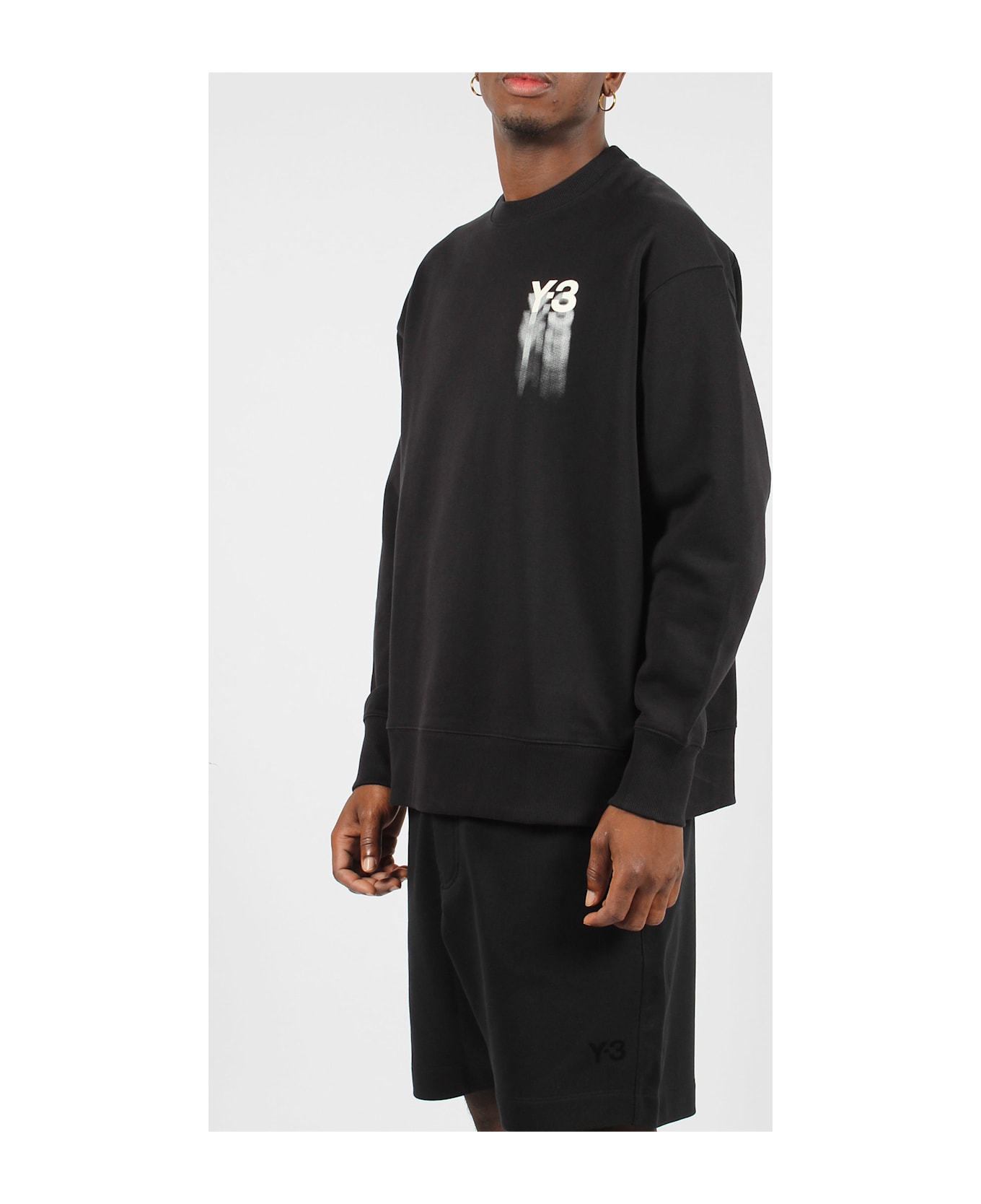 Y-3 Graphic Crew Sweater - Black